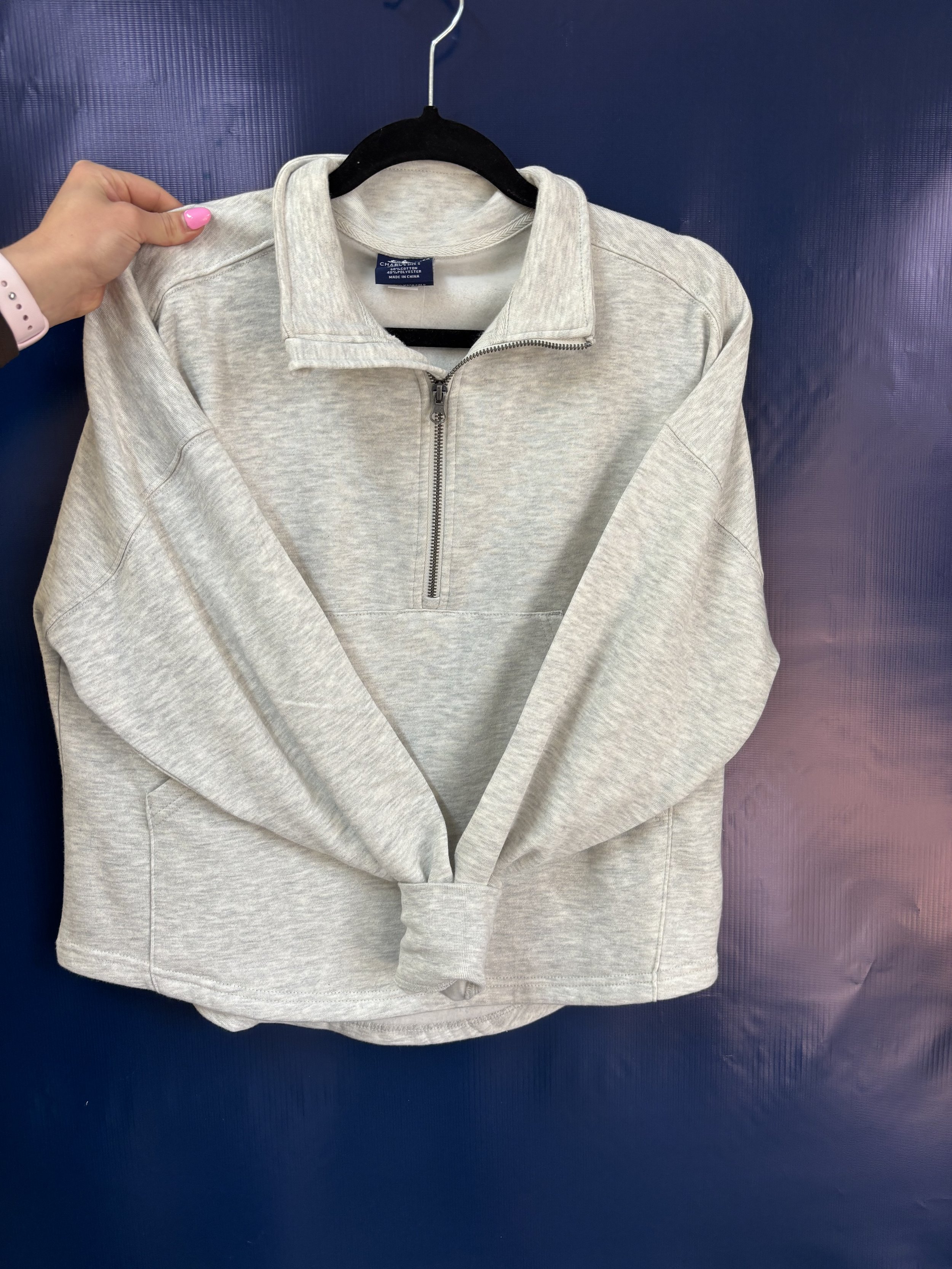 1/4 Zip Up- Grey