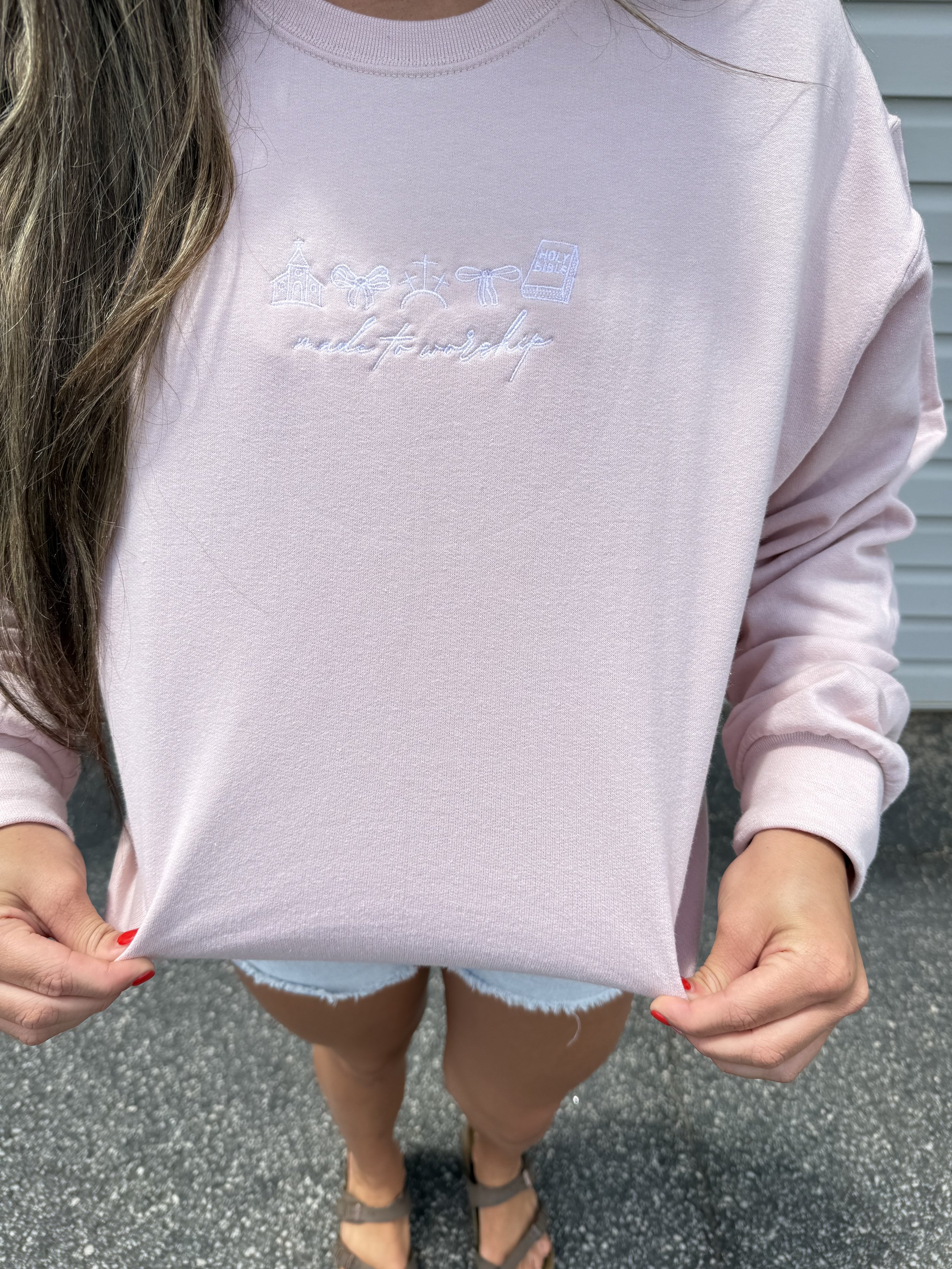 Christian Sweatshirt: Pink