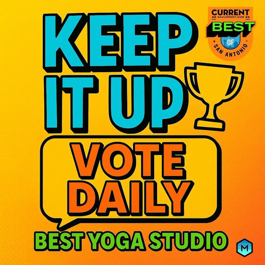 We&rsquo;re feeling the love&mdash; thank you for nominating us for Best Yoga Studio! 🌟 Keep those daily votes coming and help us bring home the WIN! Voting ends June 23 &mdash; we&rsquo;re so grateful for your support! 💙 

#BestOfSA #MethodWellnes