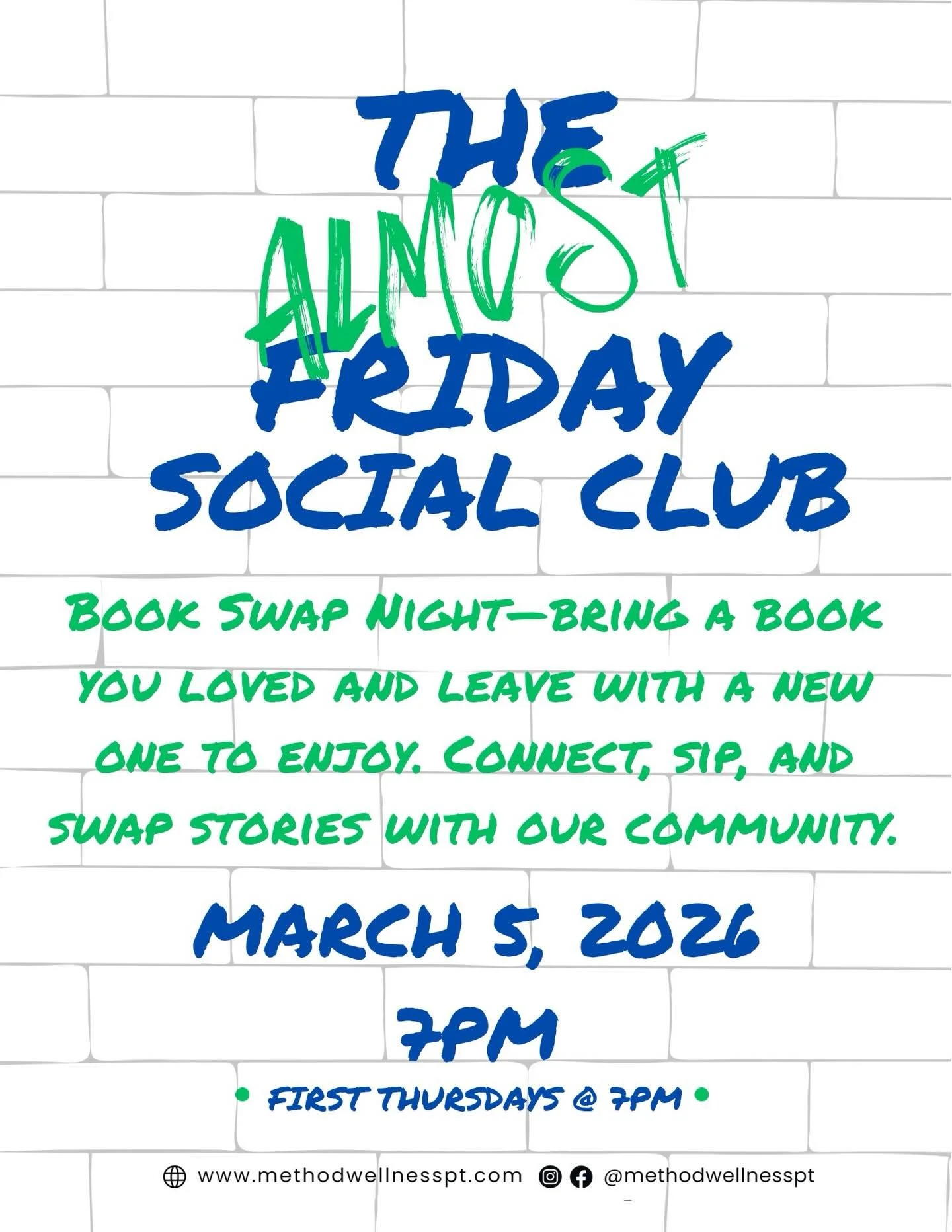 This month we&rsquo;re doing a Book Exchange&hellip; but don&rsquo;t worry &mdash; you don&rsquo;t have to be a &ldquo;reader&rdquo; to come!

No book? No problem.
Haven&rsquo;t finished one in years? Still come.
Just want good company and a fun nigh