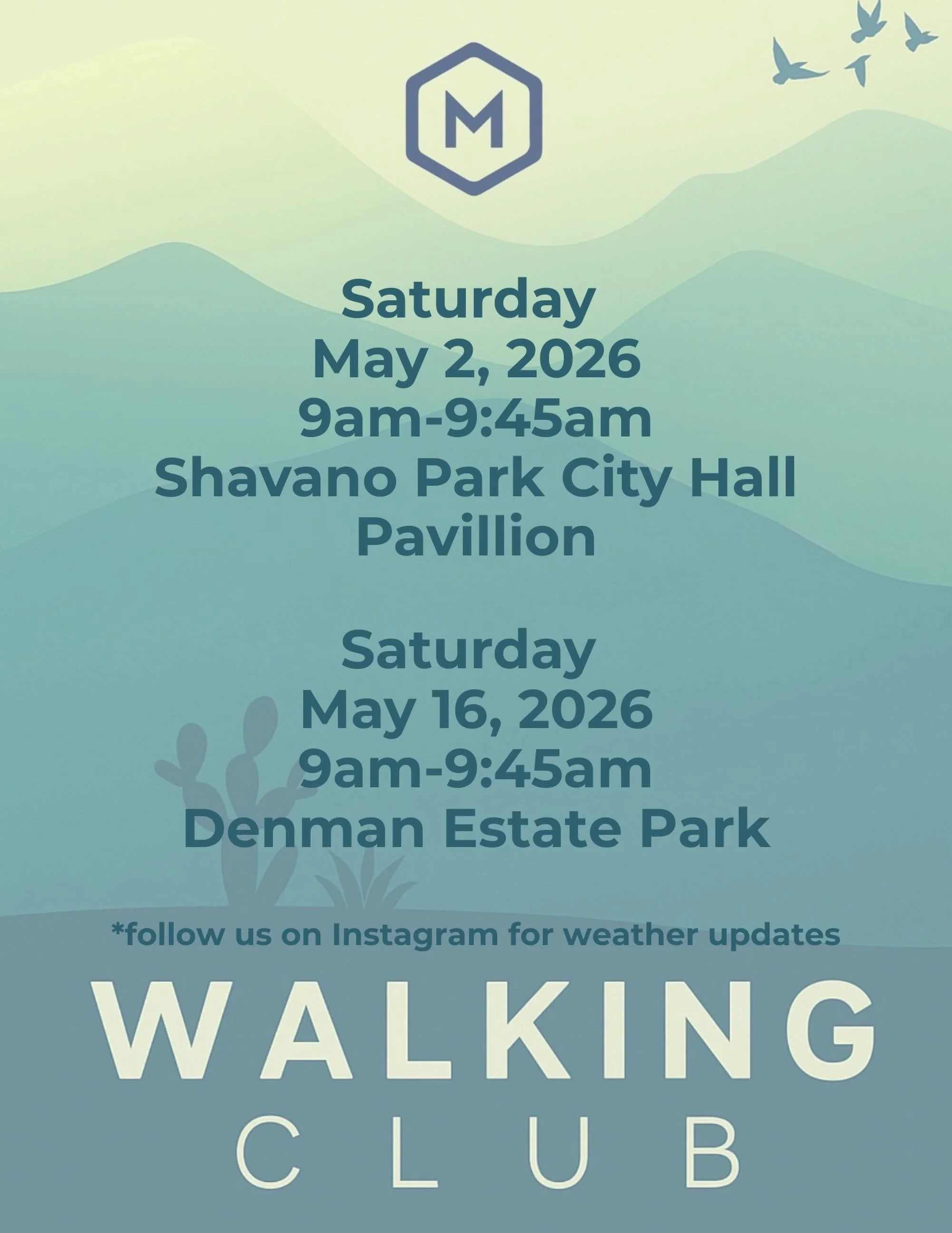 Start your morning feeling good and moving with community 🌿

Join our FREE Walking Club + FREE Community Yoga:

📍 Saturday, May 2
9:00&ndash;9:45 AM Walk
10:00&ndash;11:15 AM Yoga
Shavano Park City Hall Pavilion
900 Saddletree Ct

📍 Saturday, May 