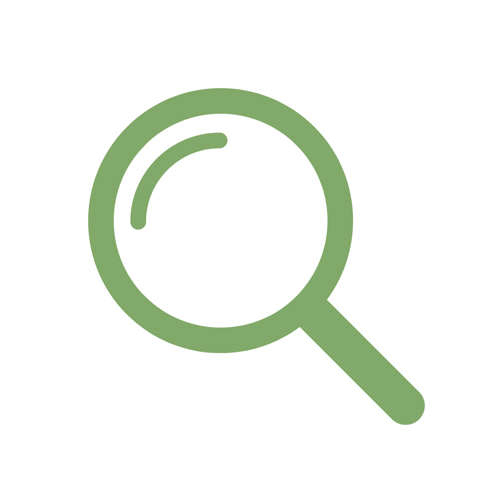 Magnifying glass icon symbolizing curiosity, inquiry, and exploration in a student-centered learning environment.
