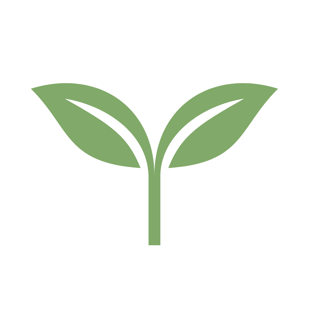 Leaf icon representing growth, development, and nurturing learning in an educational environment.