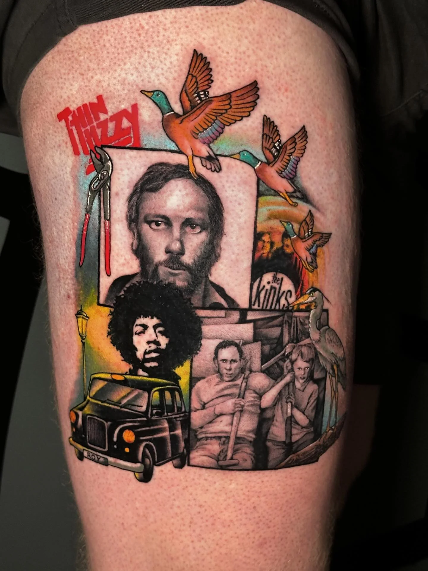 Memorial tattoo for James&rsquo;s Dad! Such an awesome way to honour him. 
Email me on oldmatetattoo@gmail.com for tattoo enquiries 
#nztattooartist