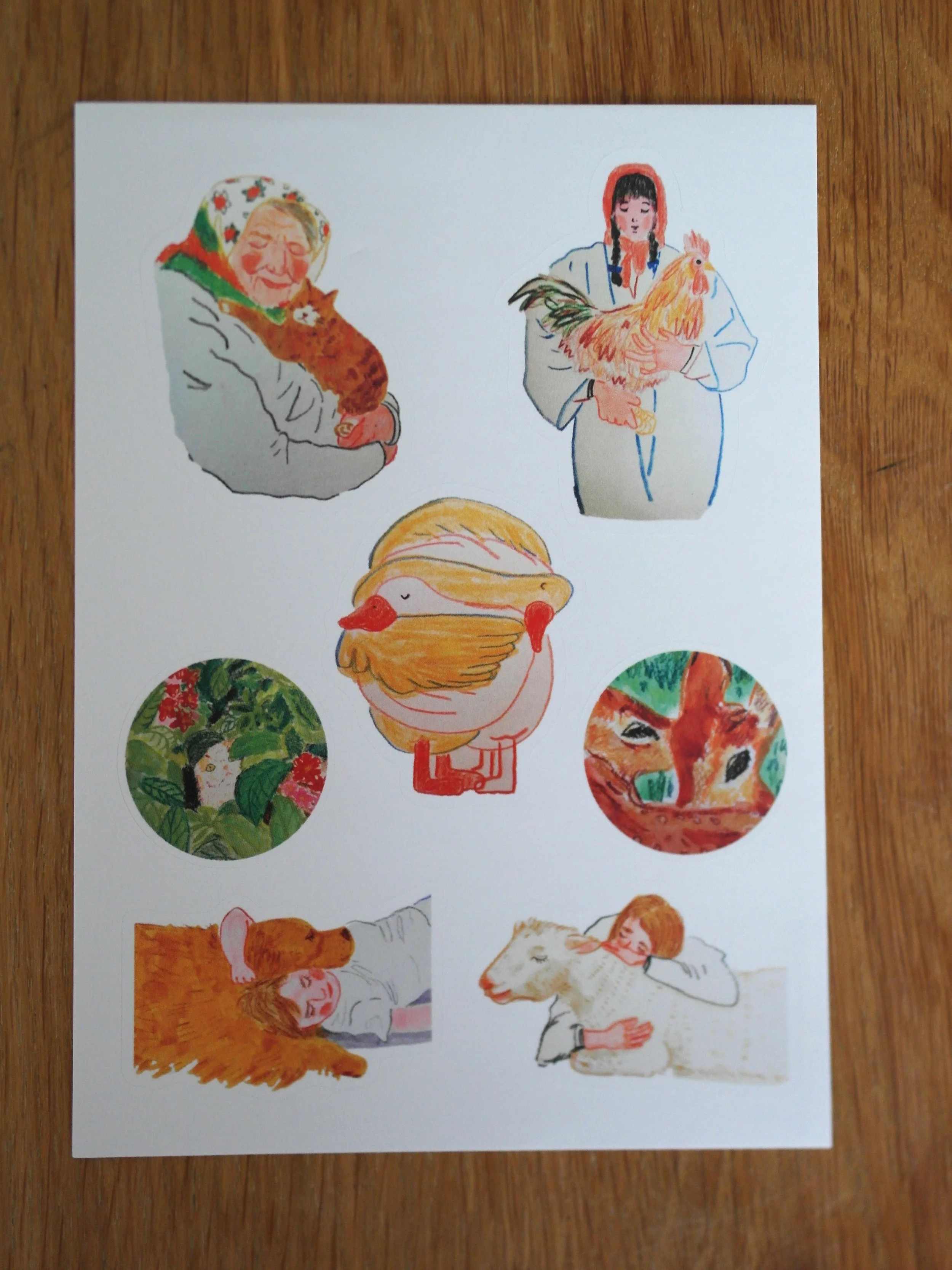 sticker sheet animal friends