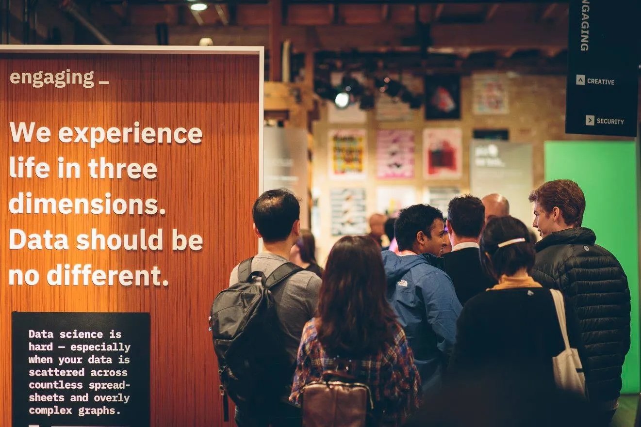Line at SXSW waiting to experience Immersive Insights