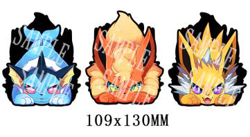 Pokemon Kanto Eeveelutions 3D Car Sticker