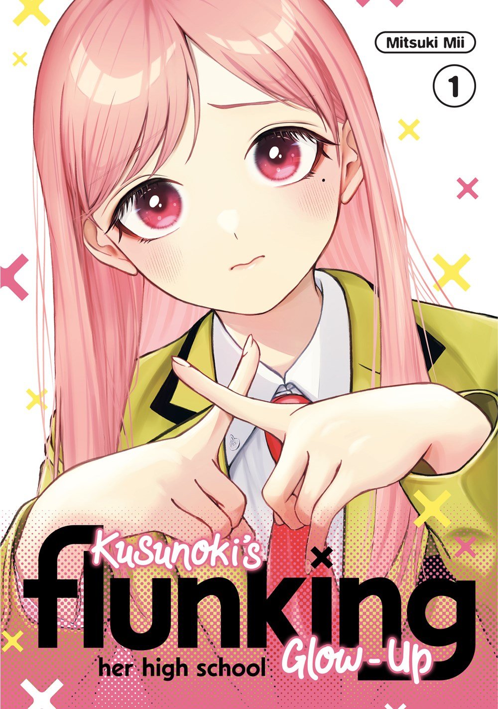 Kusunoki's Flunking Her High School Glow-Up manga volume 1 features story and art by Mitsuki Mii..jpg