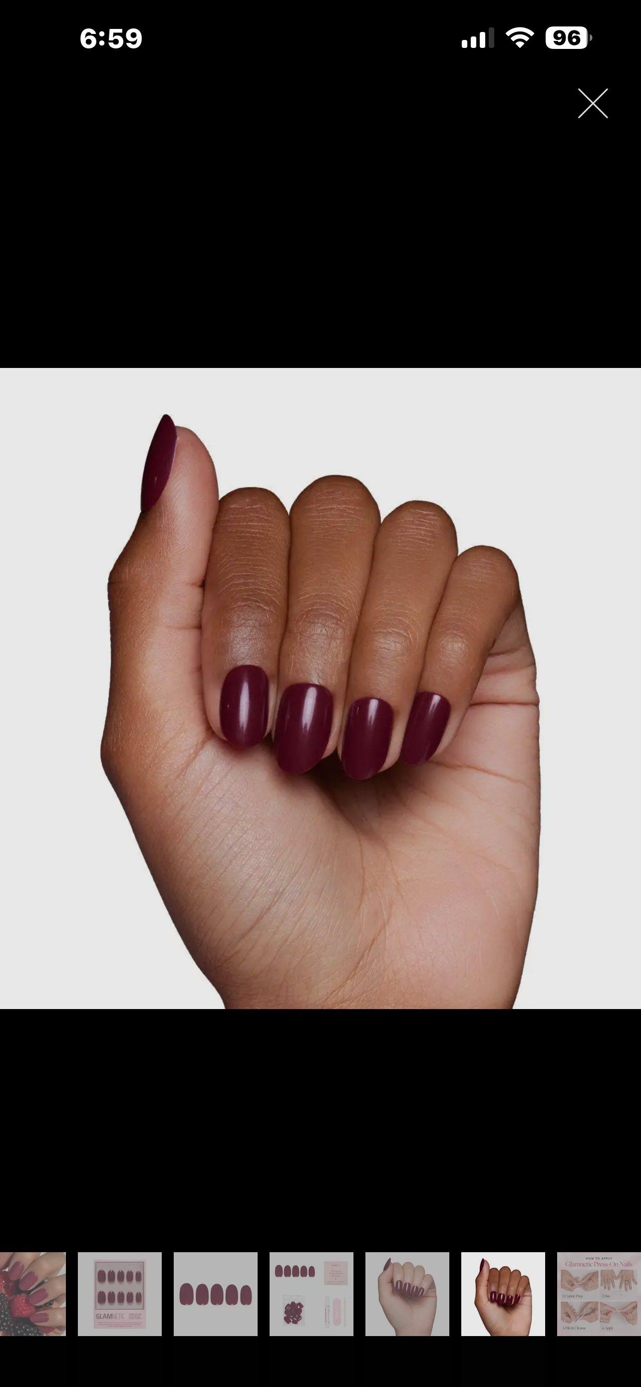 Berry Maroon Press-On Nails | Fall Solids | Short Round