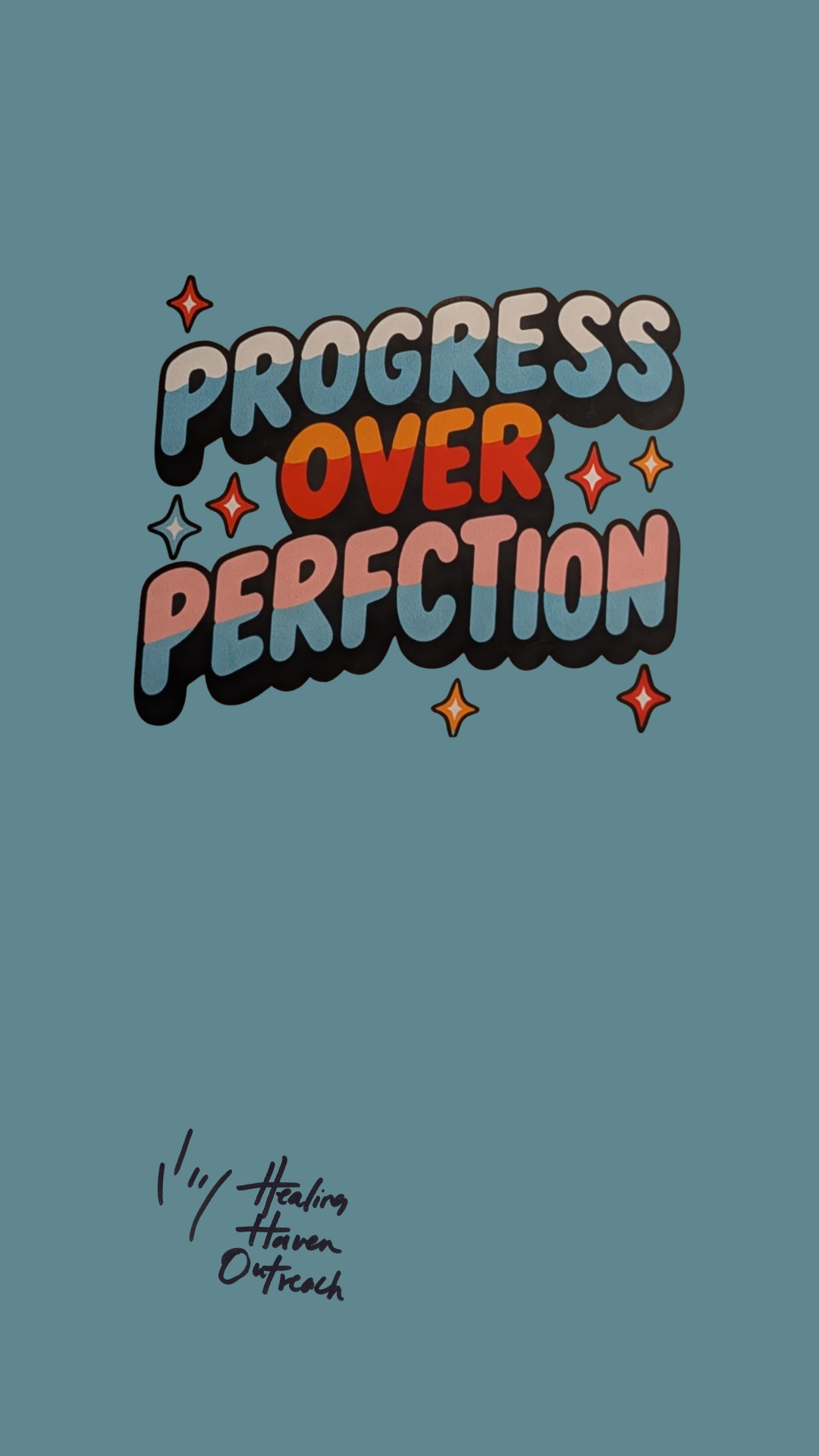 Progress over Perfction Phone Wallpaper