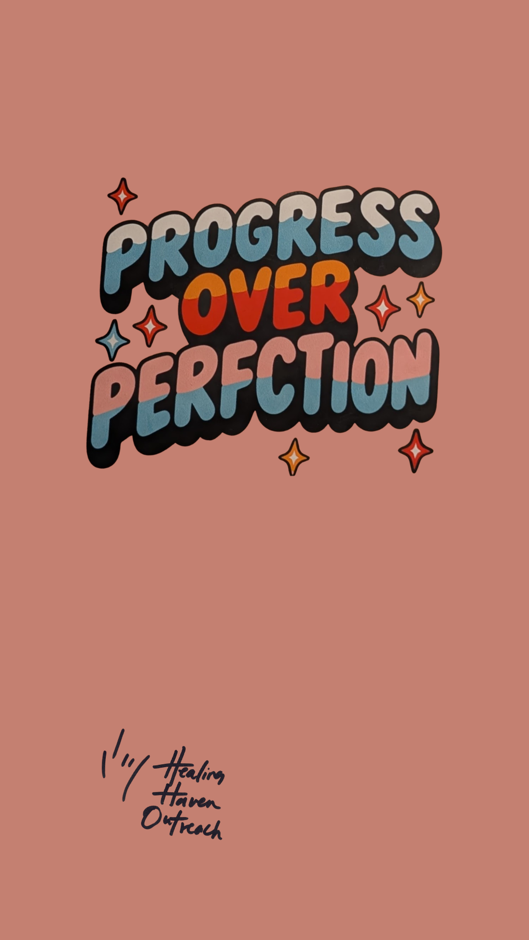 Progress over Perfction Phone Wallpaper