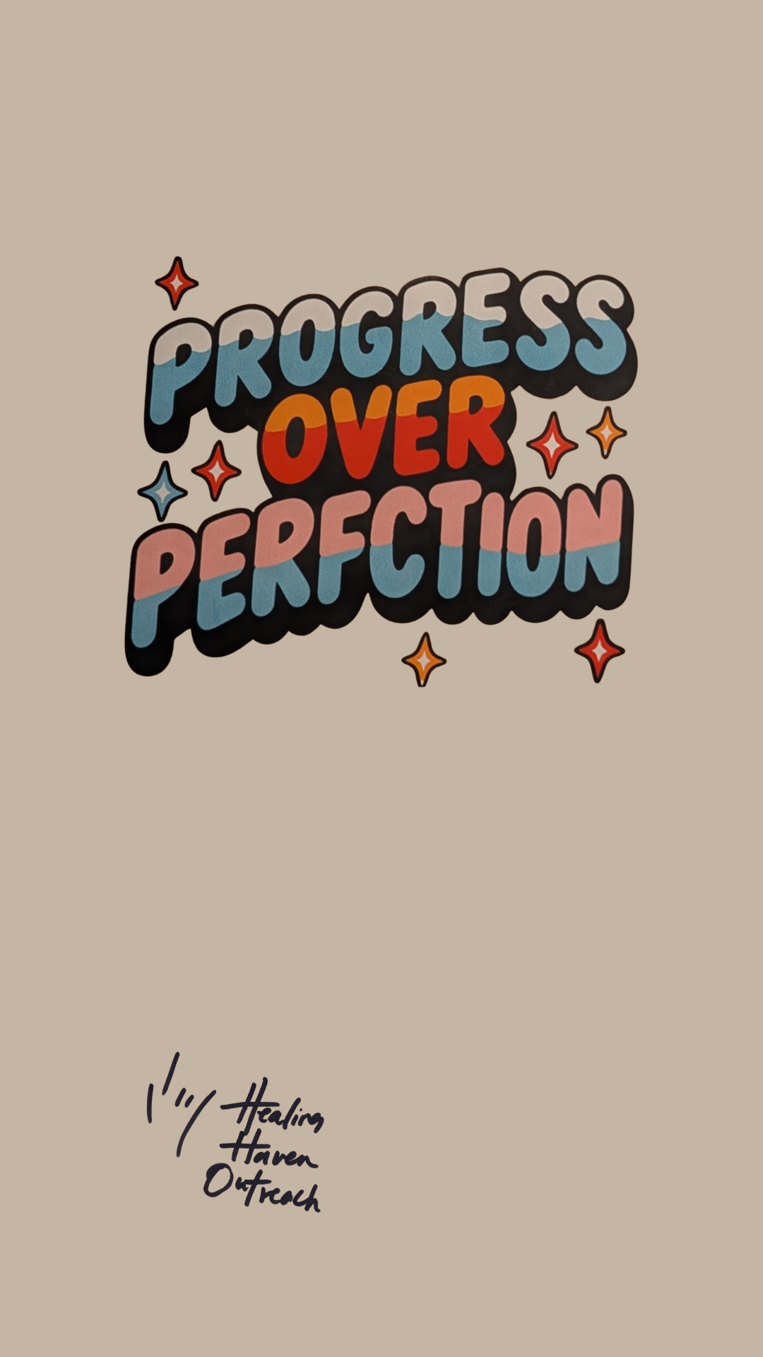 Progress over Perfction Phone Wallpaper