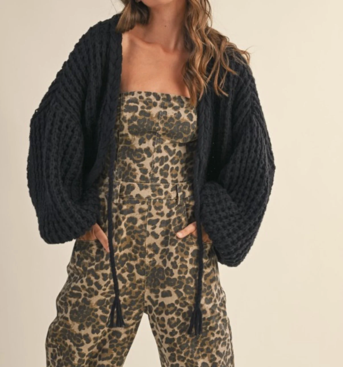 Black Knitted Cardigan
