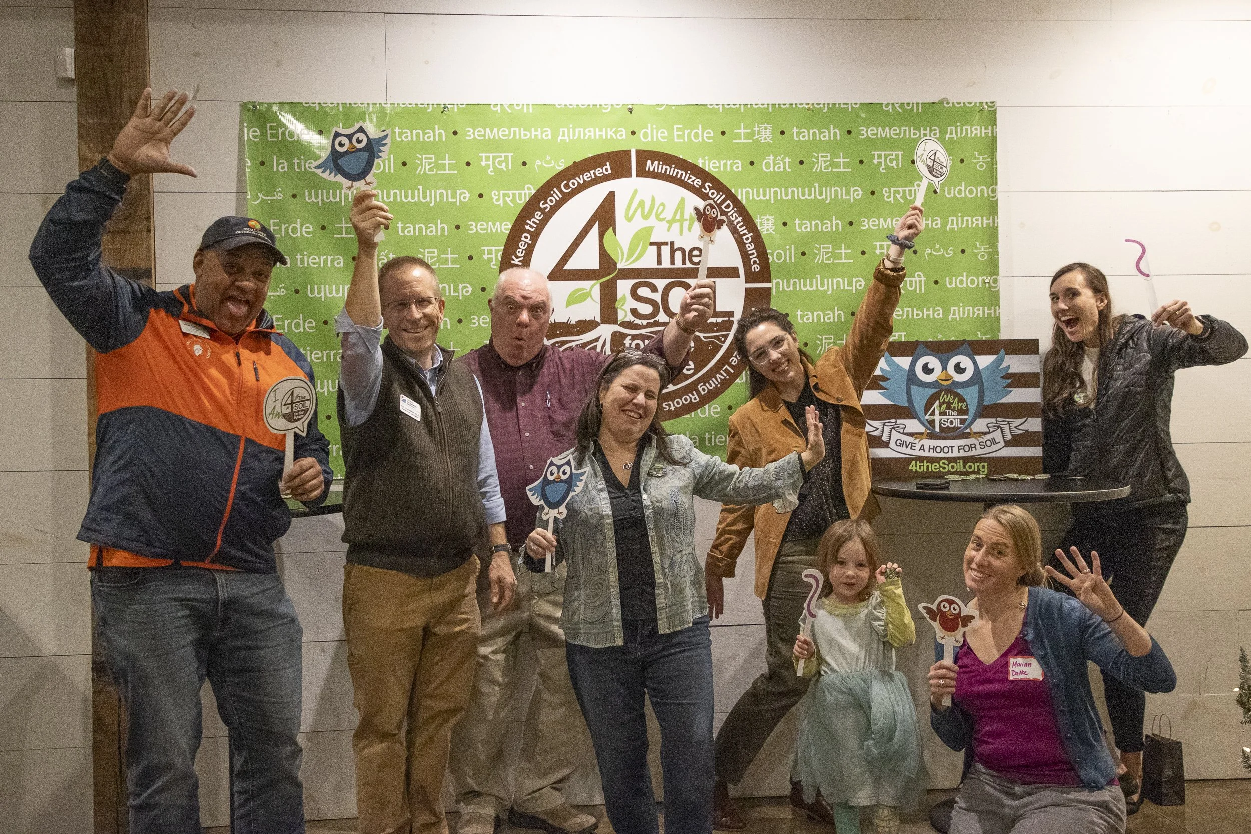 Virginia Farm to Table 2024 Conference Networking Event with the 4 The Soil team. Photo by Camden Littleton.