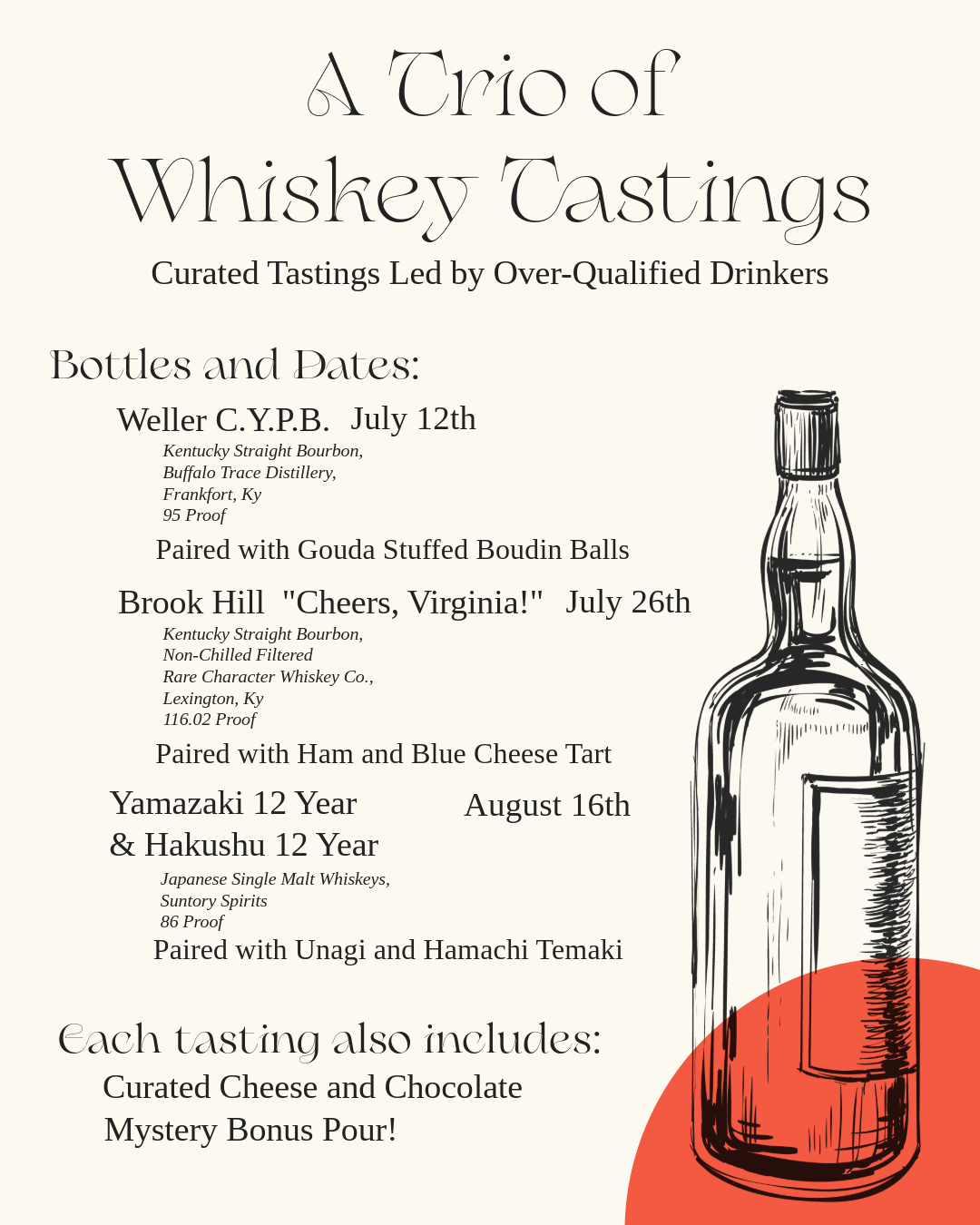 Trio of Whiskey Tasting
