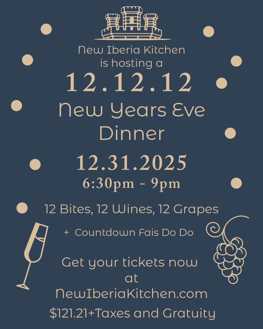 NYE '26 12-12-12 Dinner