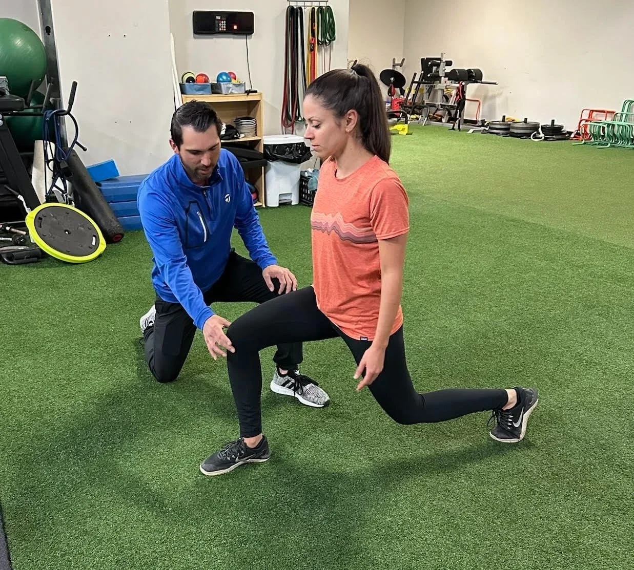 Active adult receiving physical therapy treatment for sports injury at Drive Physical Therapy Saratoga Springs