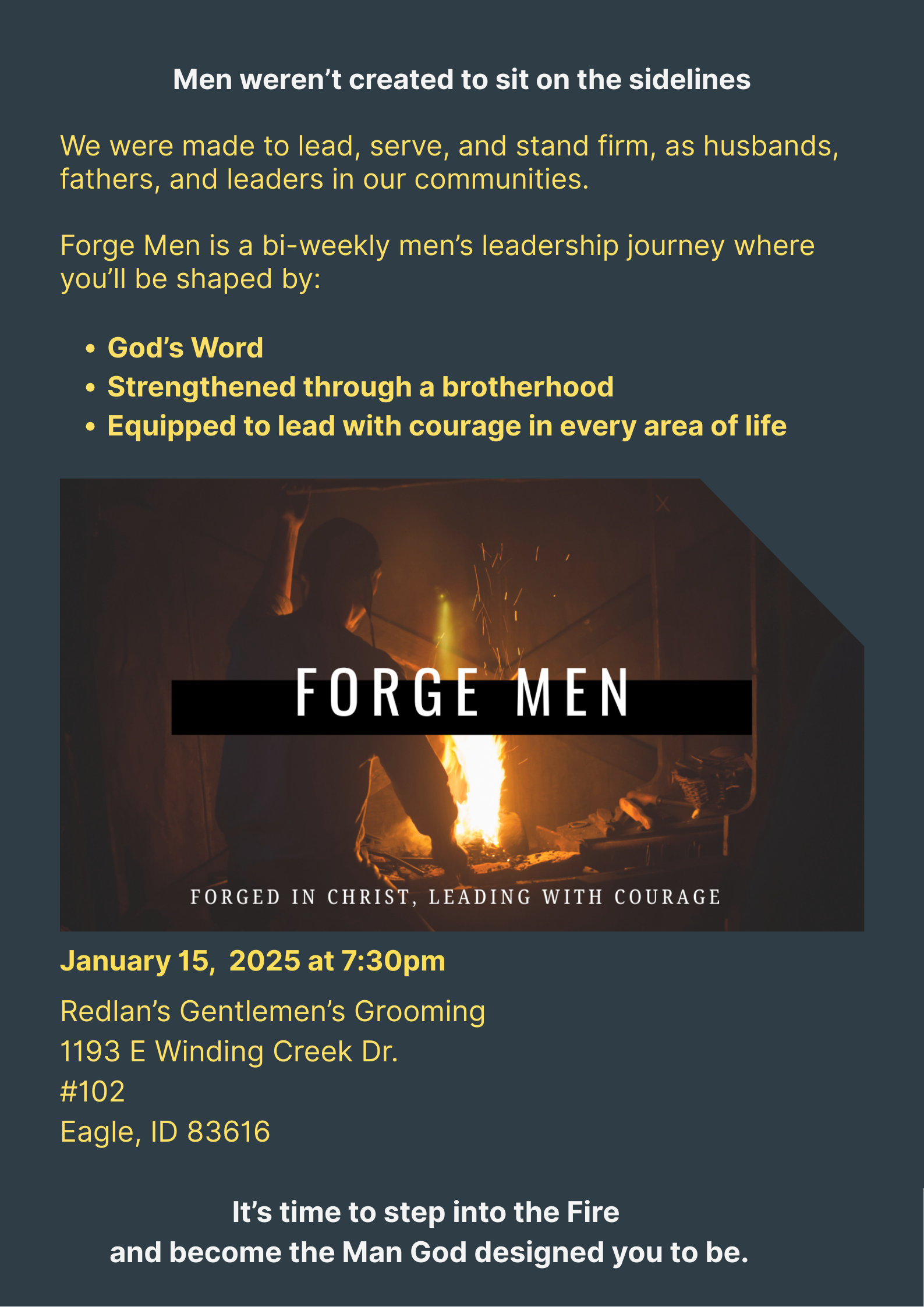 Forge Men - Forged in Christ, Leading with Courage