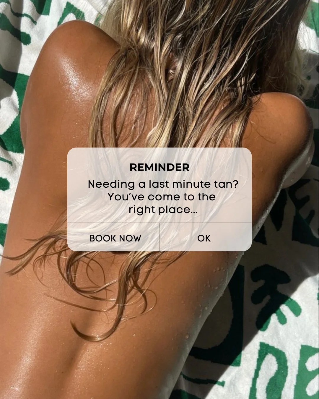 It's time to get your weekend tan!⁠
⁠
Book in your tan now via the app. x