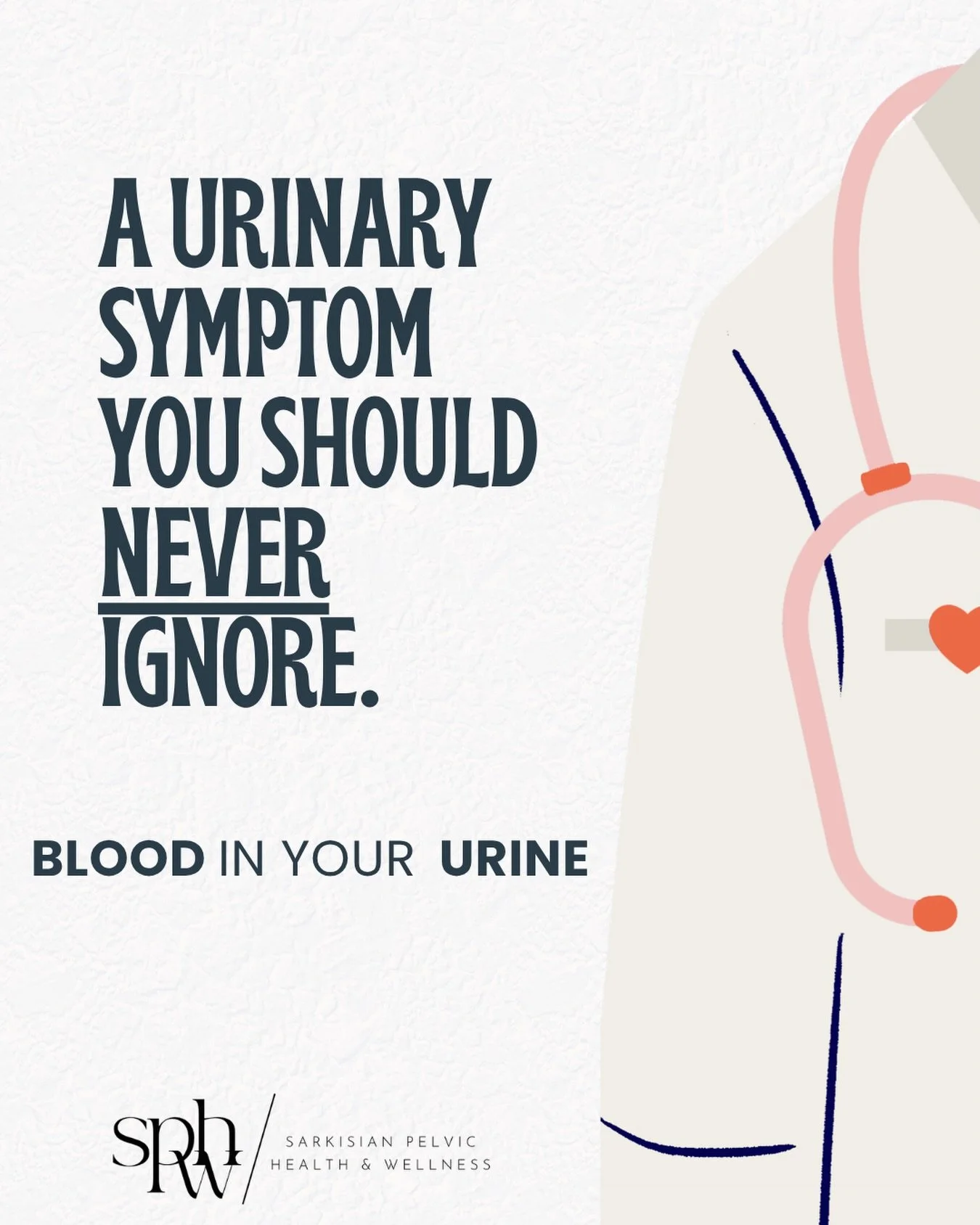 Blood in your urine is NEVER something to ignore. 

Seeing blood in your urine (also called hematuria) can be alarming and it should always be evaluated by a healthcare provider as soon as possible.

While blood in the urine can sometimes be caused b