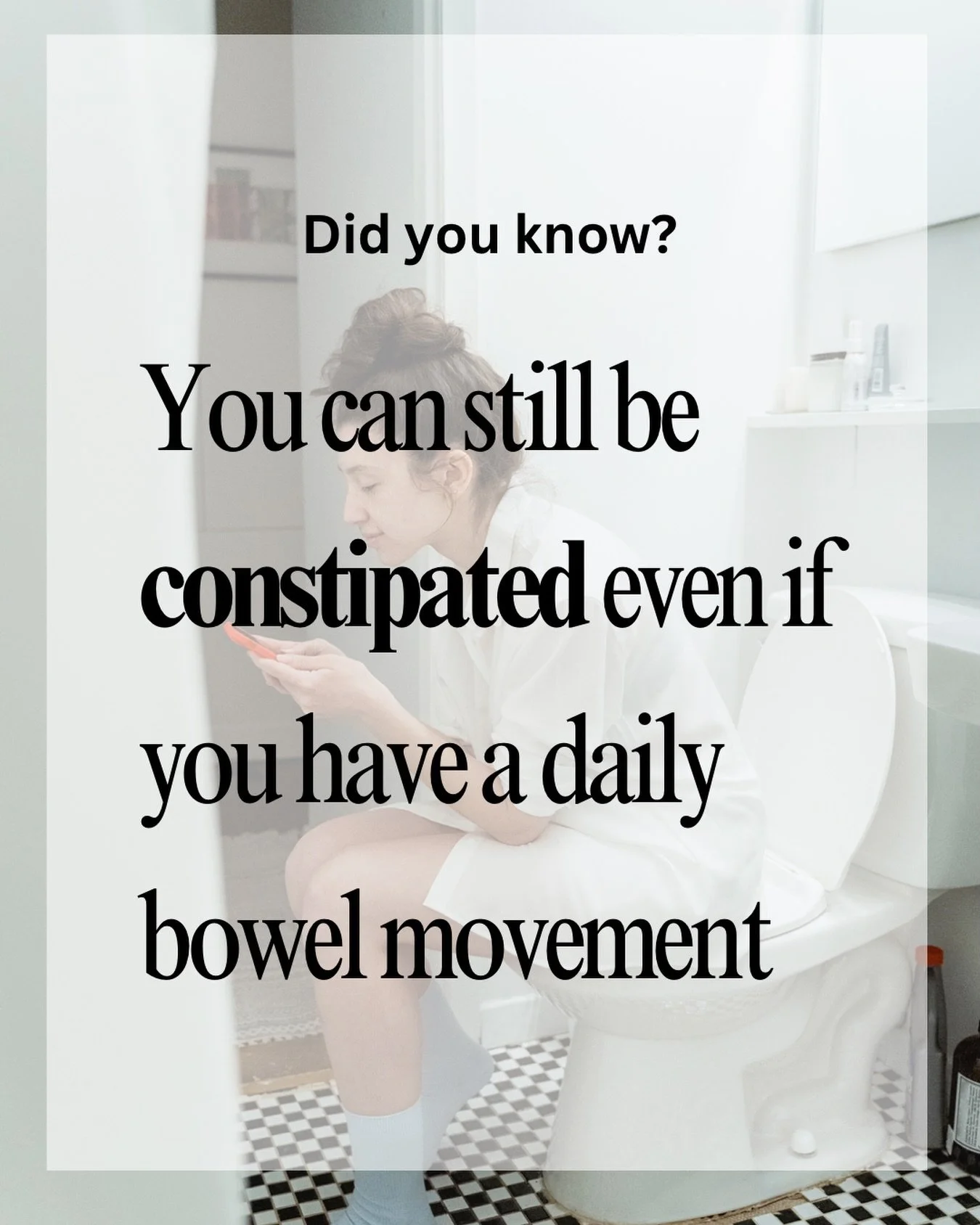 Yes! You can absolutely be constipated even if you have a daily bowel movement. 

If your stool is small, hard pellets, and you only pass a few at a time, this likely means you are constipated.

Our aim is to have soft, &ldquo;snake-like&rdquo; stool