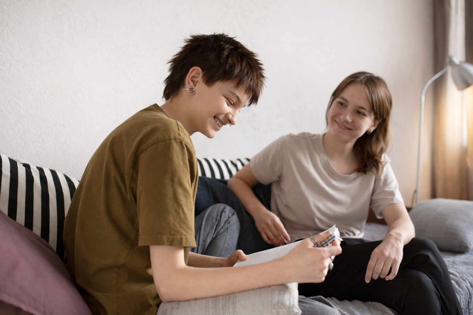 NDIS support worker engaging with neurodivergent teenager Melbourne