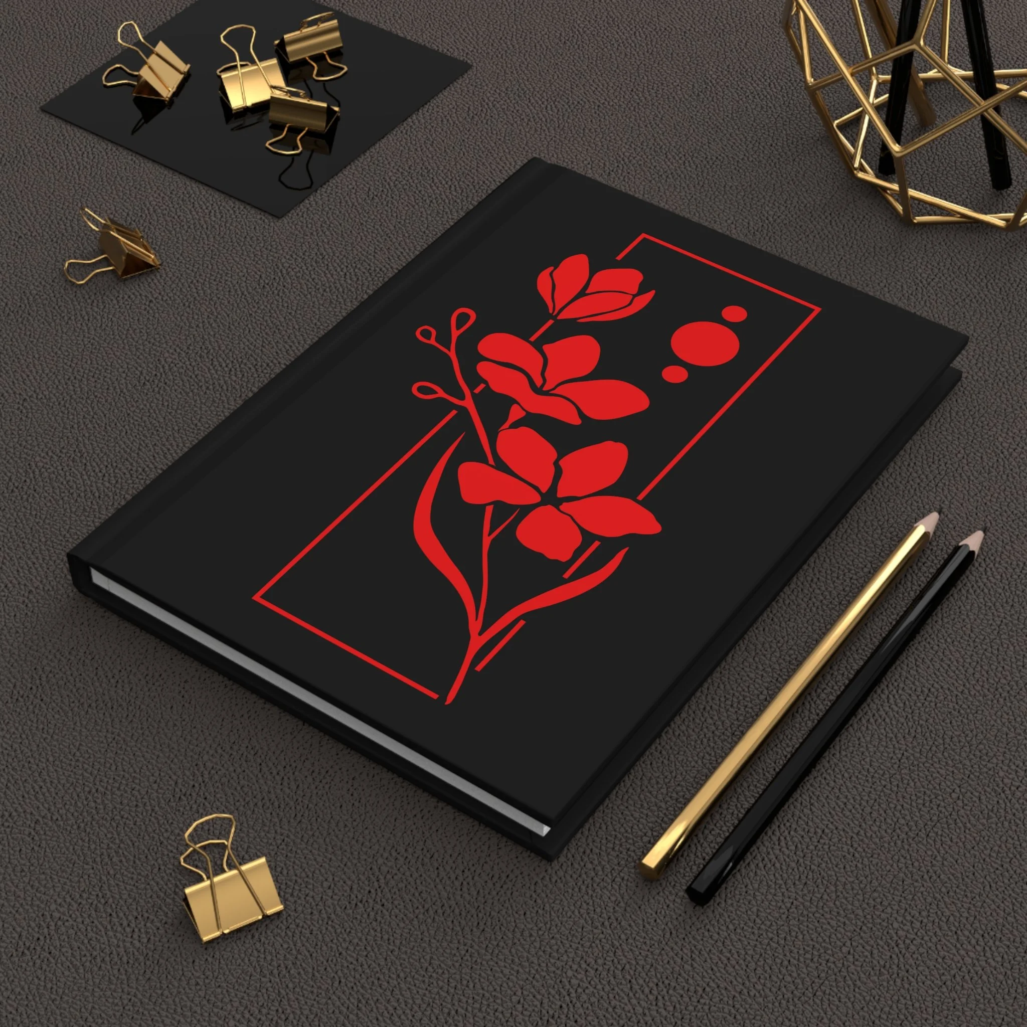 floral hardcover journal