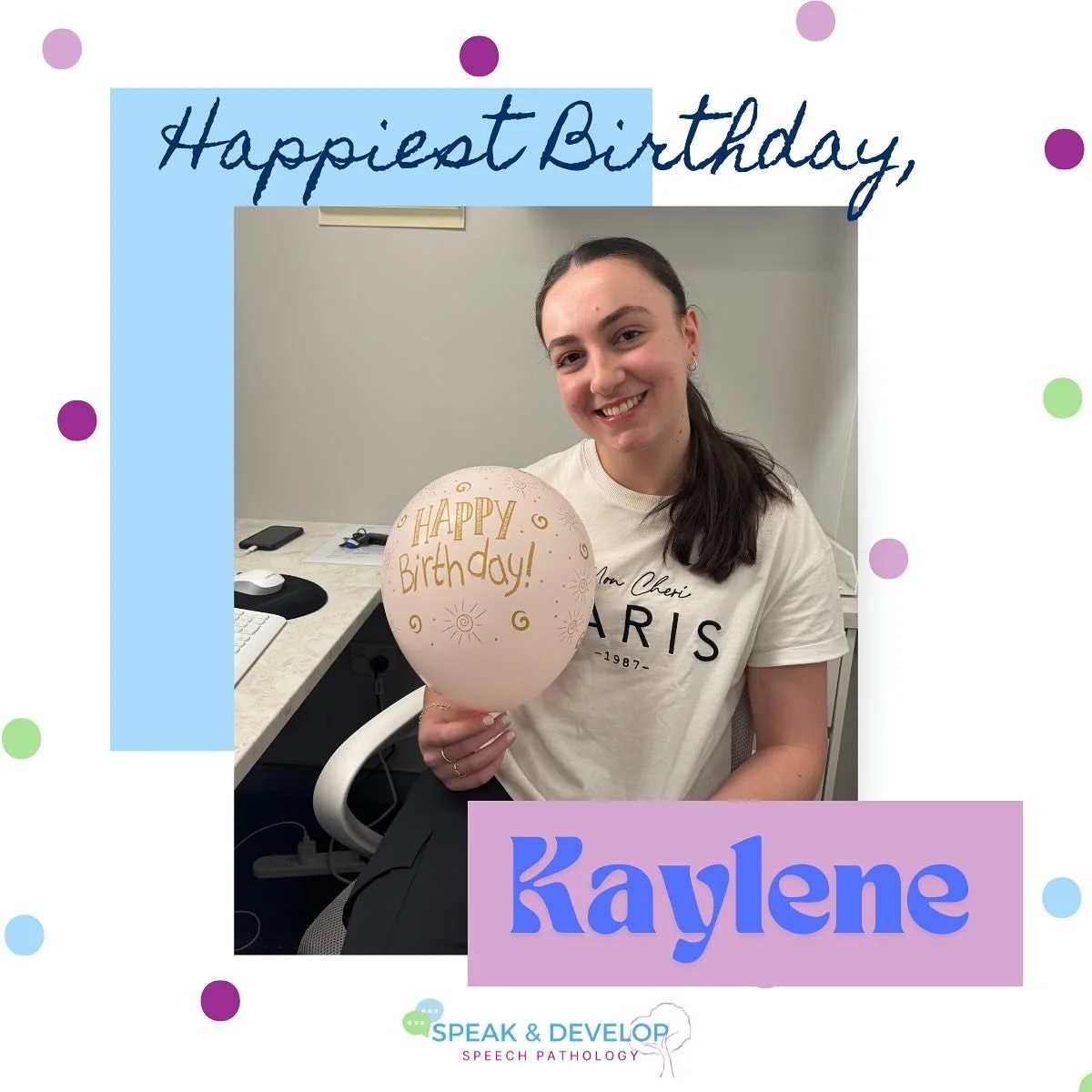 Our lovely admin, Kaylene, celebrated her birthday during the school holidays! We hope you had a wonderful birthday and enjoyed your day! 💐🥳