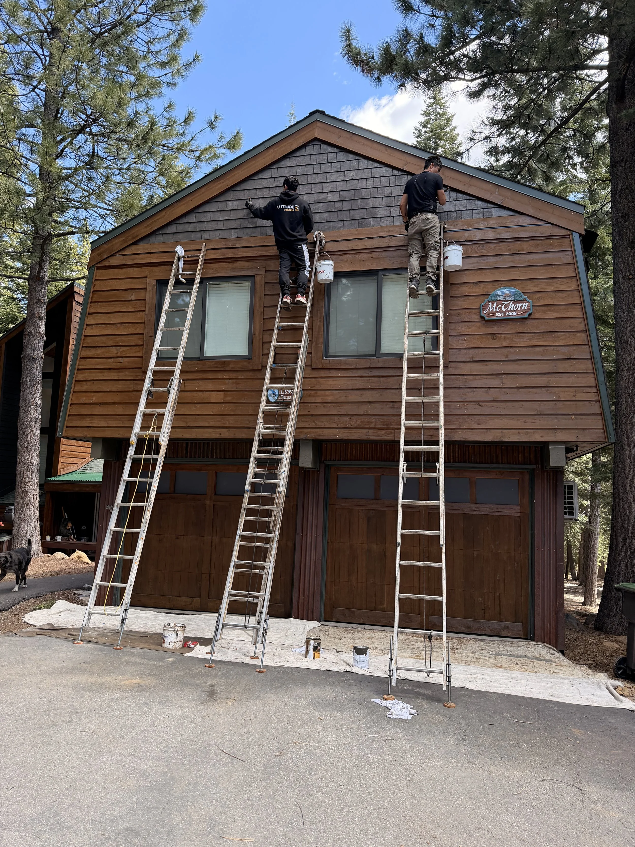 Tahoe Donner -  Stain and paint project
