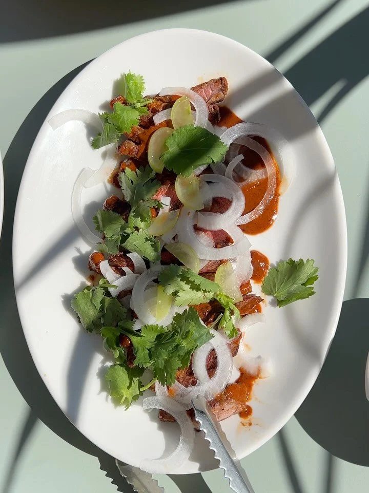 NEW ON THE MENU!⁠
rump steak sharing tacos w/ ⁠180g of marinated picanha steak, a basket of warm tacos &amp; house-made salsa verde!⁠
⁠
staff tried, tested and approved🌮