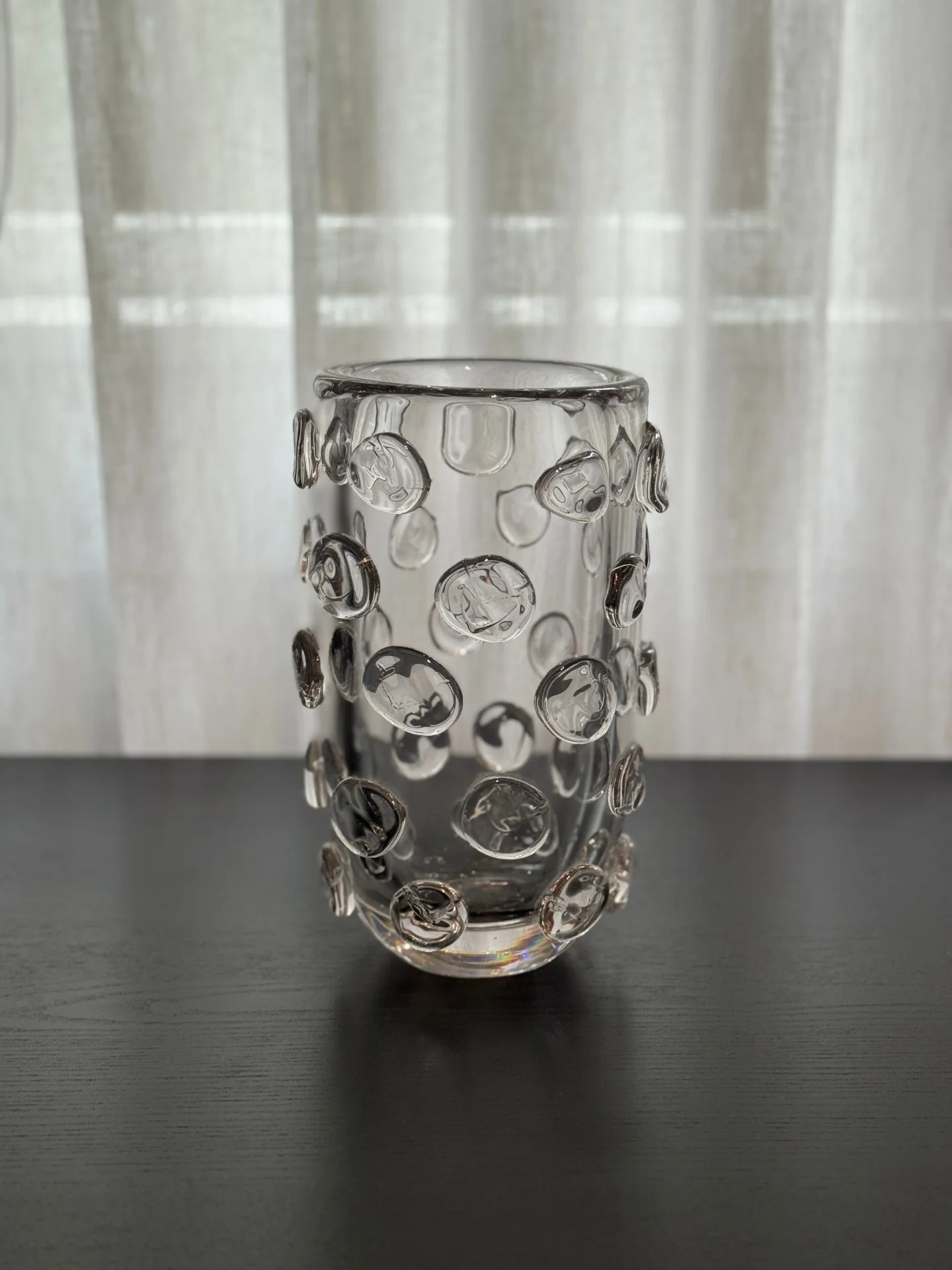 Vintage inspired and sculptural, the Margot Vase is crafted in clear glass with hand applied, round flat discs to its surrounds. Now available for pre-order. A timeless piece to elevate the ritual of home.

#TheObjectCollective #NewClassics #DesignOb