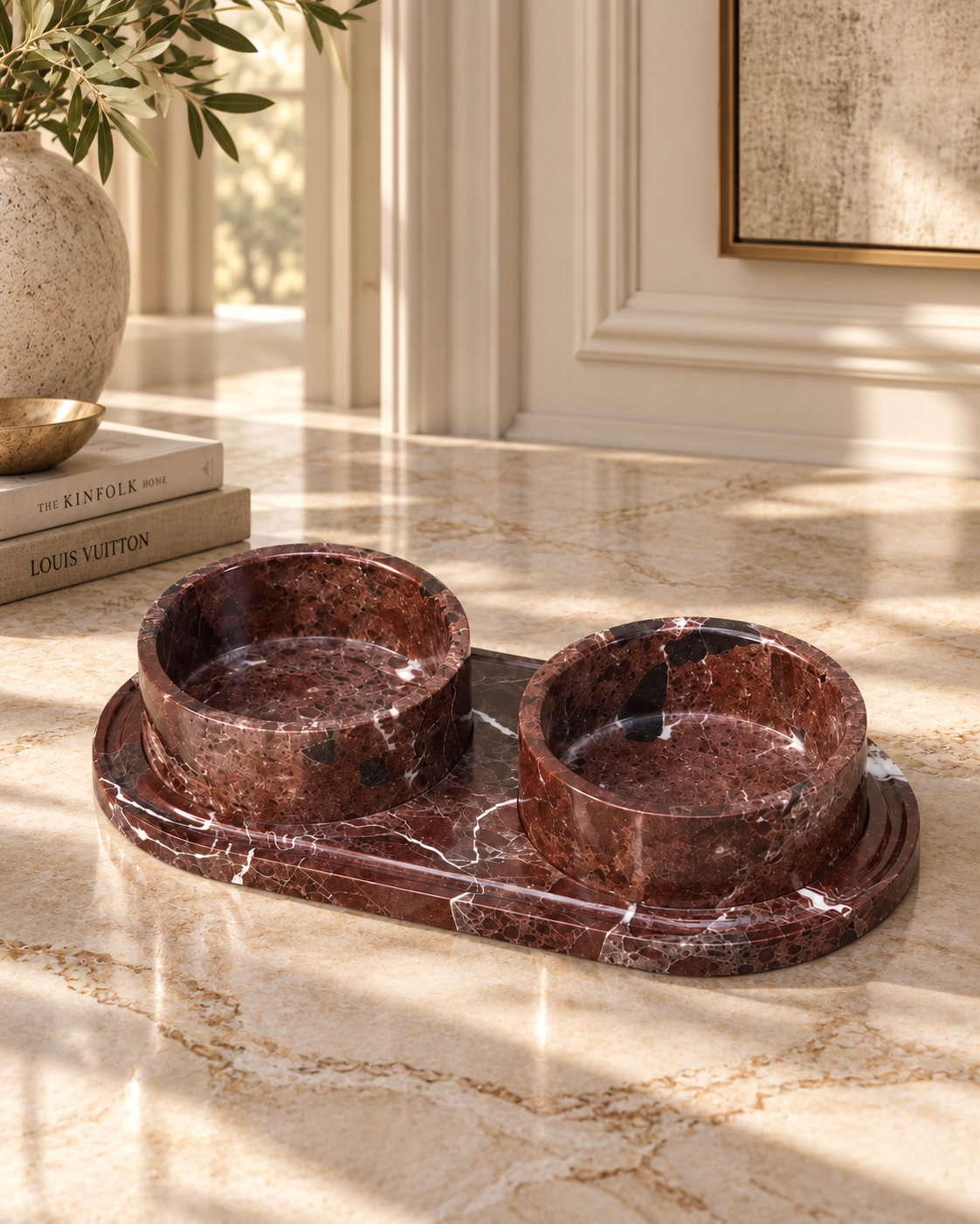 The Pucci Pet Bowls & Tray featured in New York Magazine’s The Strategist, contributed by Amelia Doherty of @cleohaus