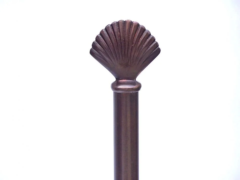 Antique Copper Sea Shell Extra Toilet Paper Stand 16in 3.jpg