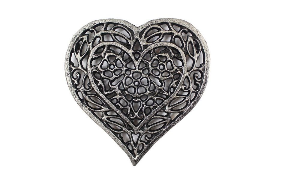 Rustic Silver Cast Iron Heart Shaped Trivet 7in 1.jpg