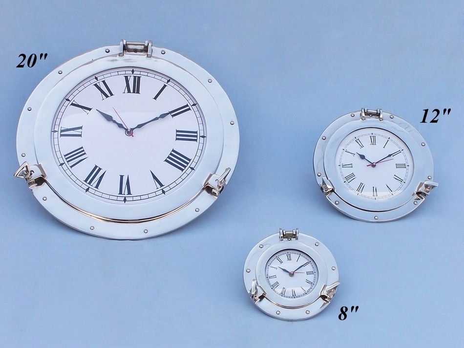 Chrome Deluxe Class Porthole Clock 8in 5.jpg