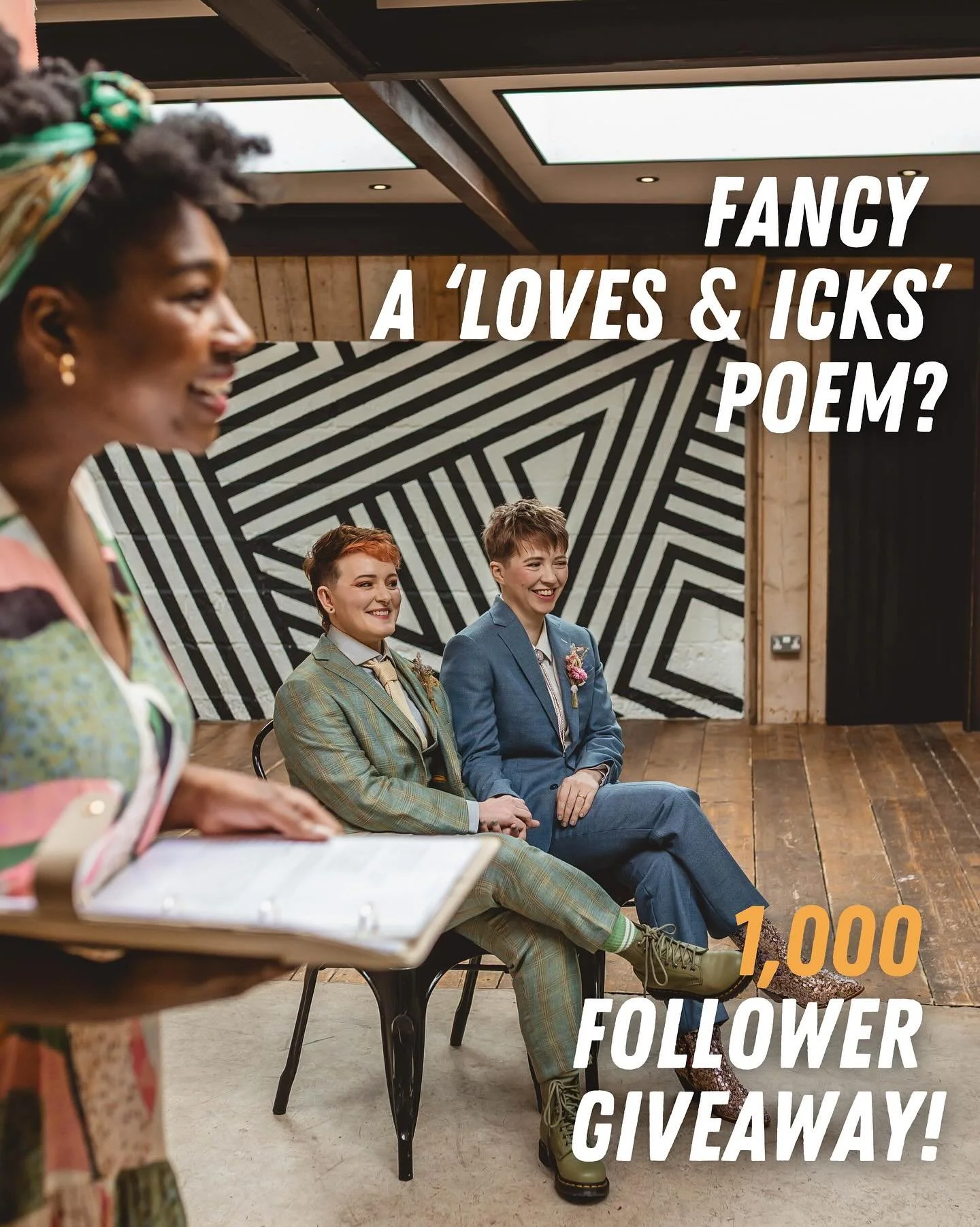 🎉 1,000 FOLLOWER GIVEAWAY! 🎉

A thousand of you?!
I&rsquo;m doing a full-on happy dance over here! 💃🏾🪩

Thank you for joining me on this ride &mdash; helping people make their ceremonies full of joy, love, and lots of laughter ✨

To celebrate, I