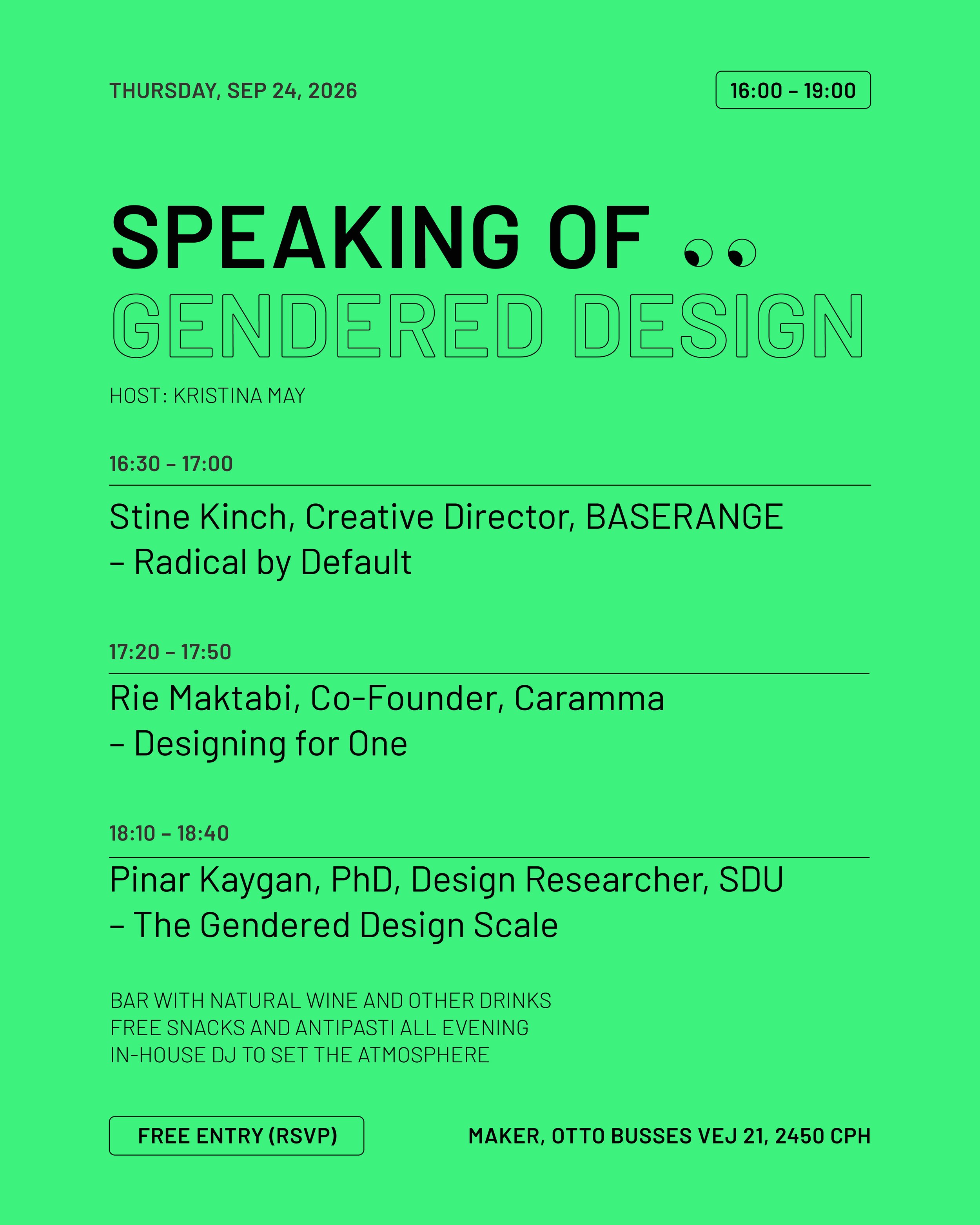 Programme for Speaking of: Gendered Desi