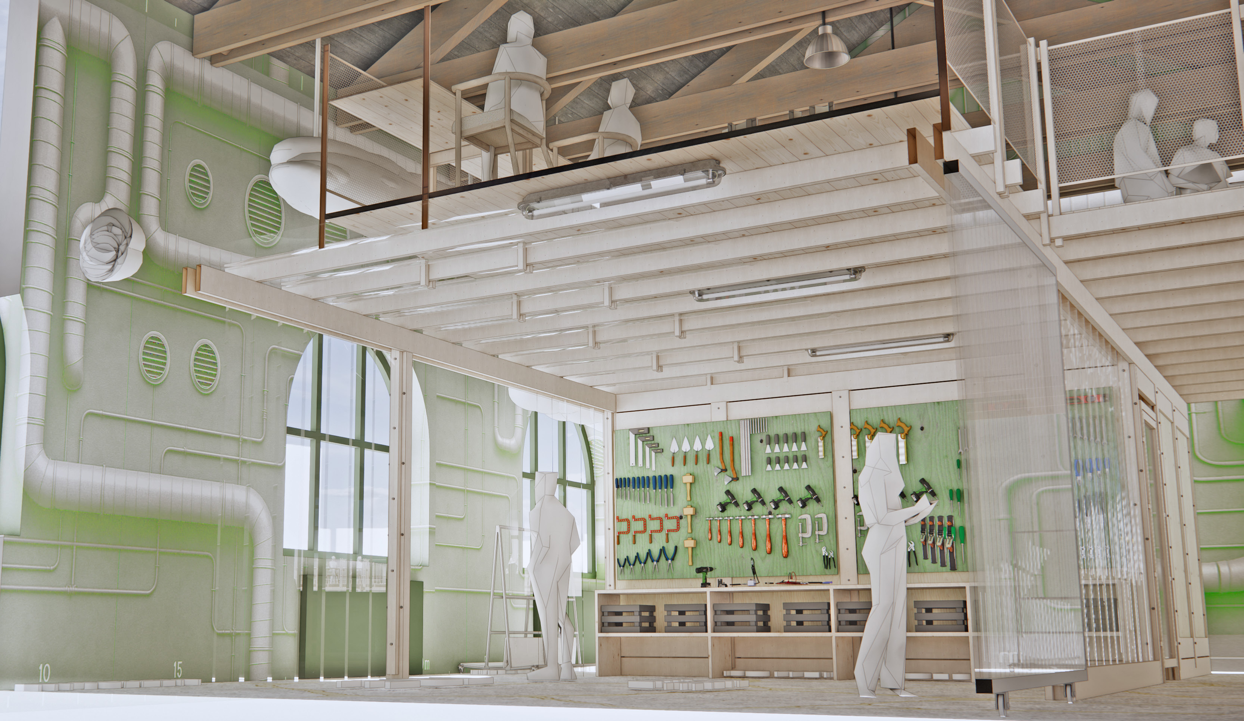 Vandkunsten render of workshop