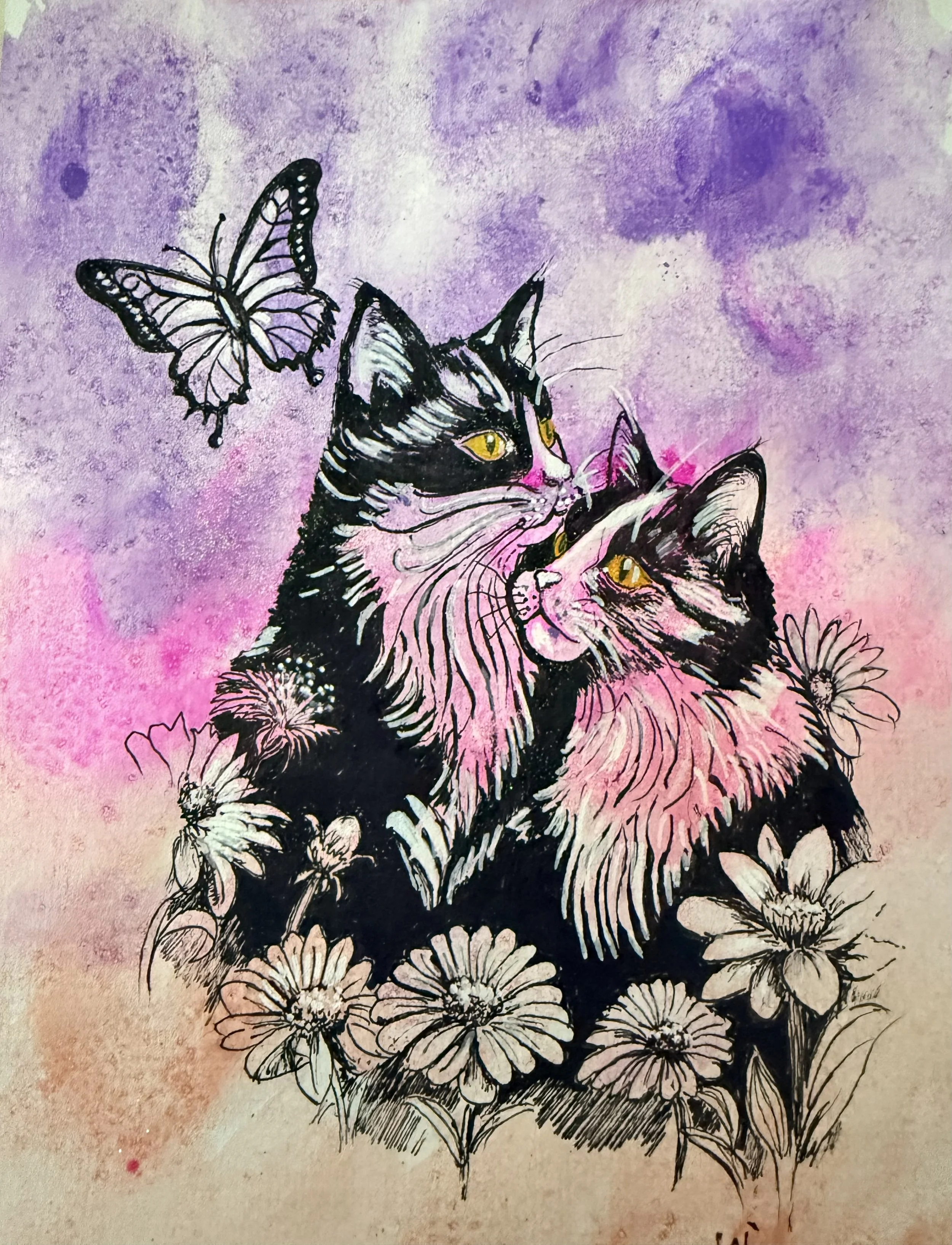 2 Cats Falling in love