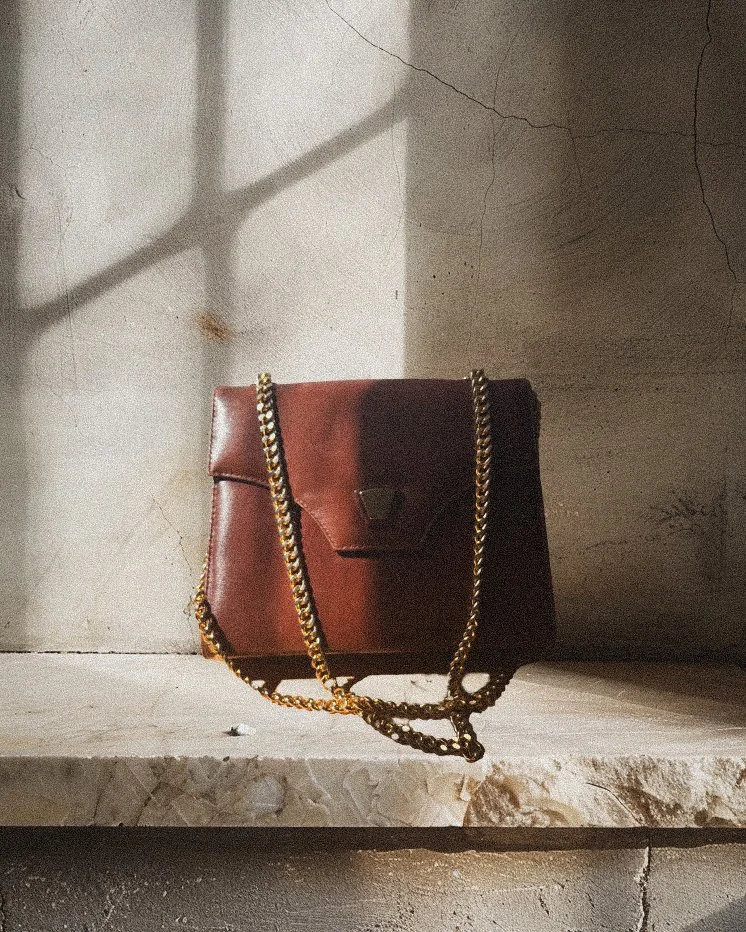 RAYNE Vintage Leather Chain Bag – Cognac | Made in England.jpg
