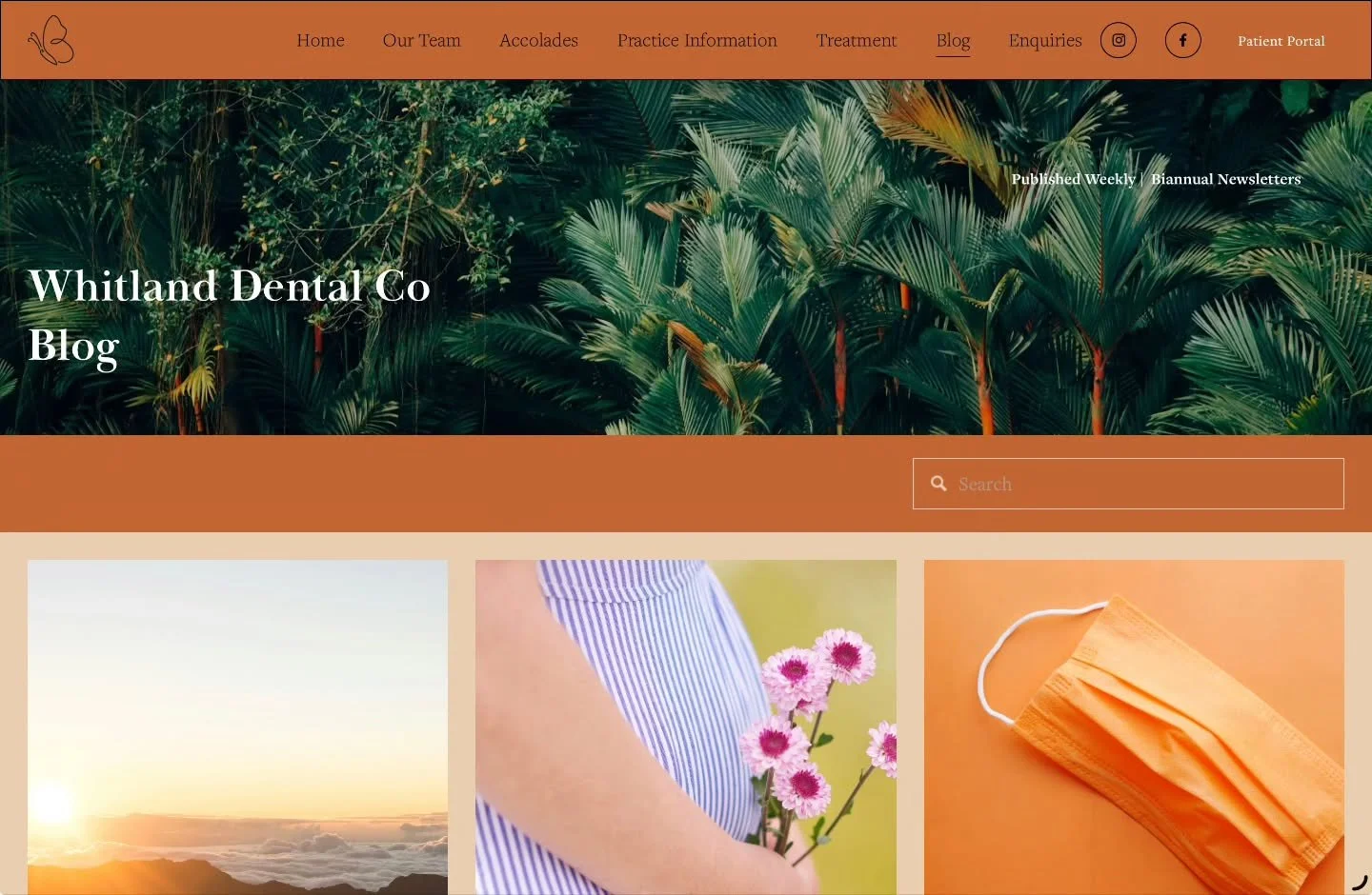 We use our blog to educate our patients and followers on a variety of dental topics. We publish weekly and we also have a biannual newsletter about the practice. Have you read any posts yet?