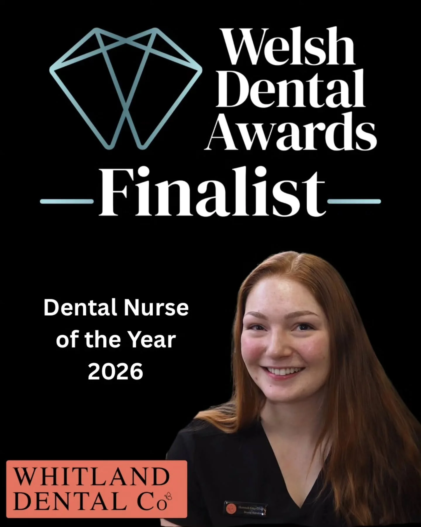 We are delighted to announce thay we have been shortlisted in 8 categories for the 2026 Welsh Dental Awards.

We are very proud of our Nurse Hannah, who has been nominated for Dental Nurse of the Year 2026!

Congratulations Hannah &amp; Good Luck 🤞
