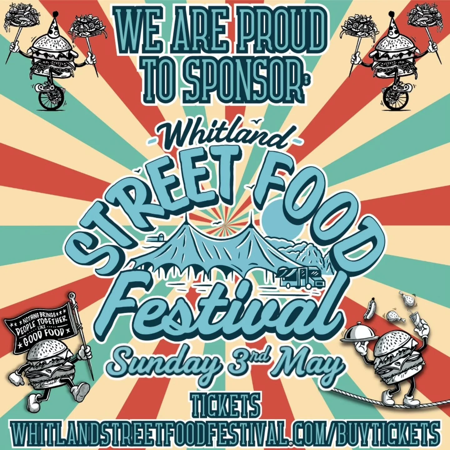 We are proud to sponsor Whitland Street Food Festival Sunday 3rd May 2026.  @whitlandstreetfoodfest Are you coming?