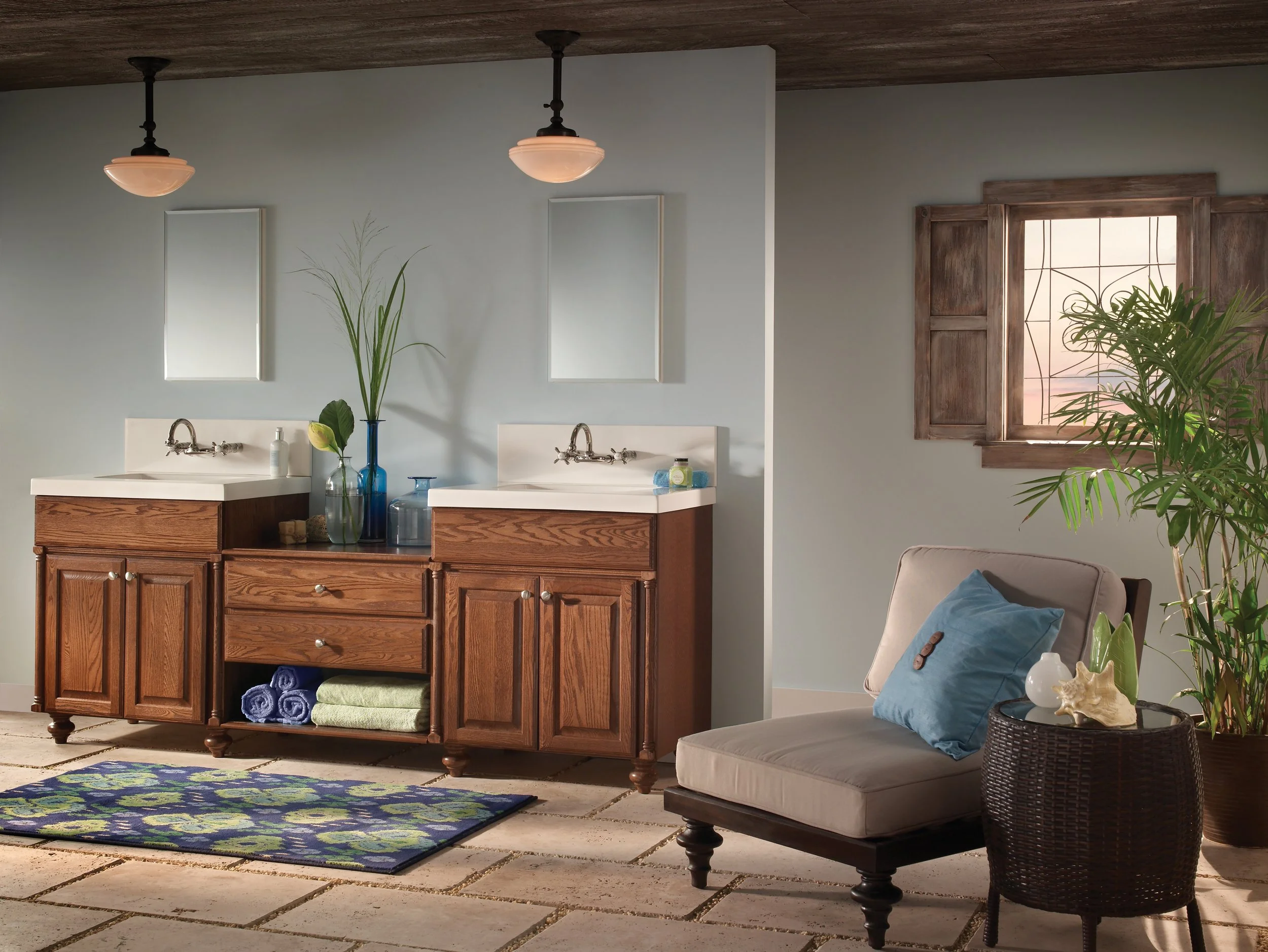 Bathroom image courtesy of Bertch® Cabinets, LLC.