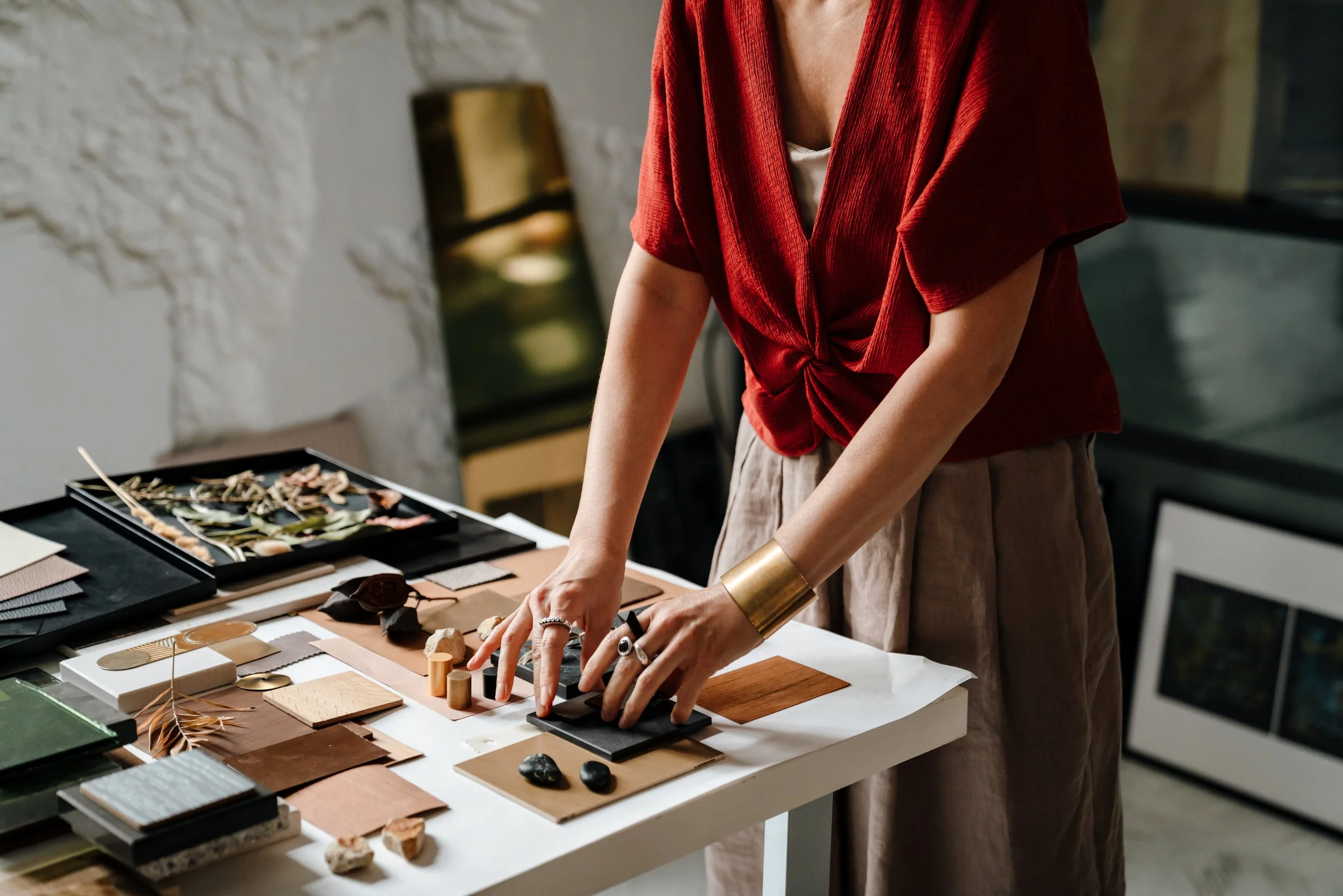 A designer workspace at Kitchen & Bath Creations.