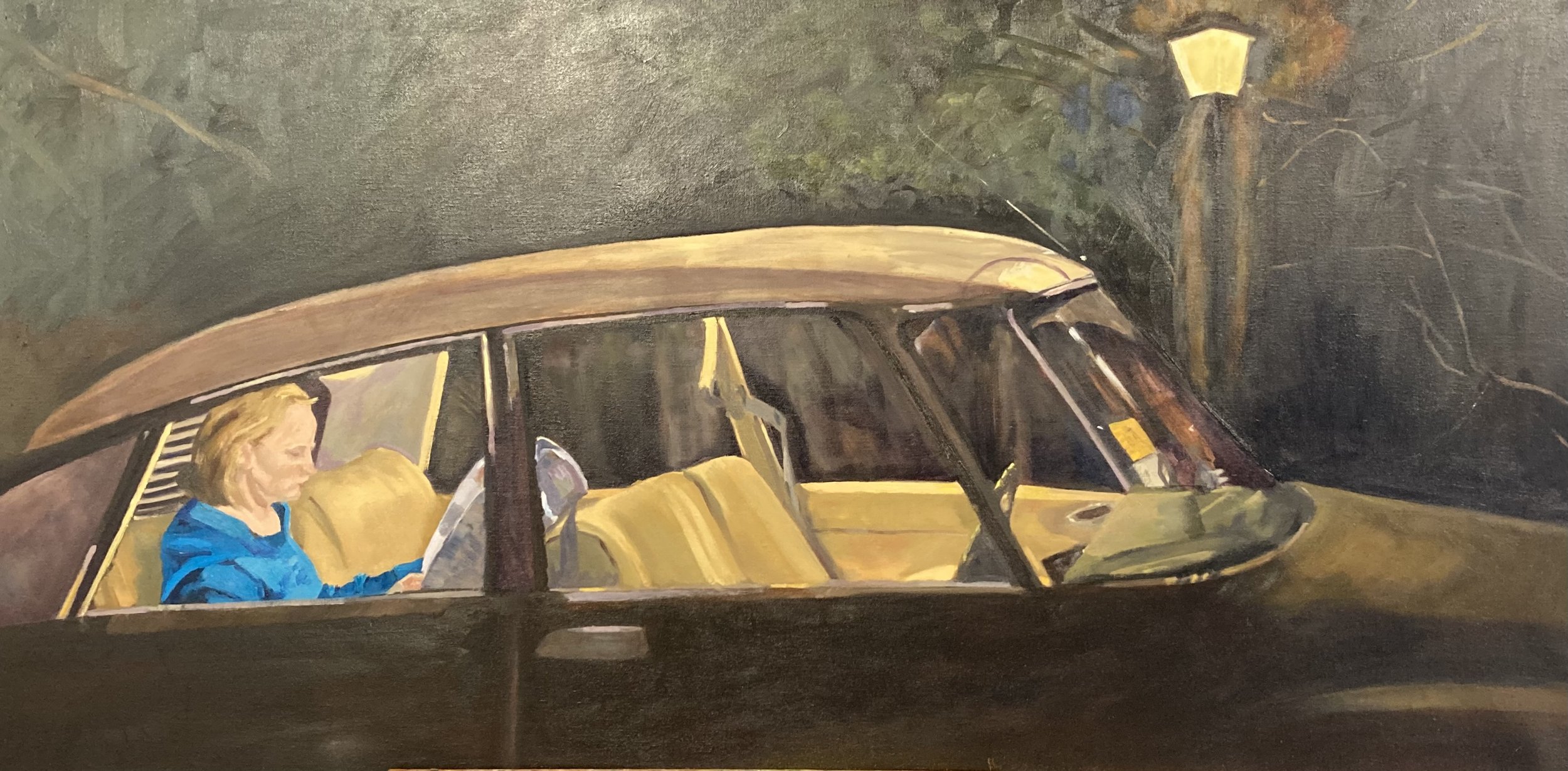 Night Read, oil on canvas, 60x120cm, 2025