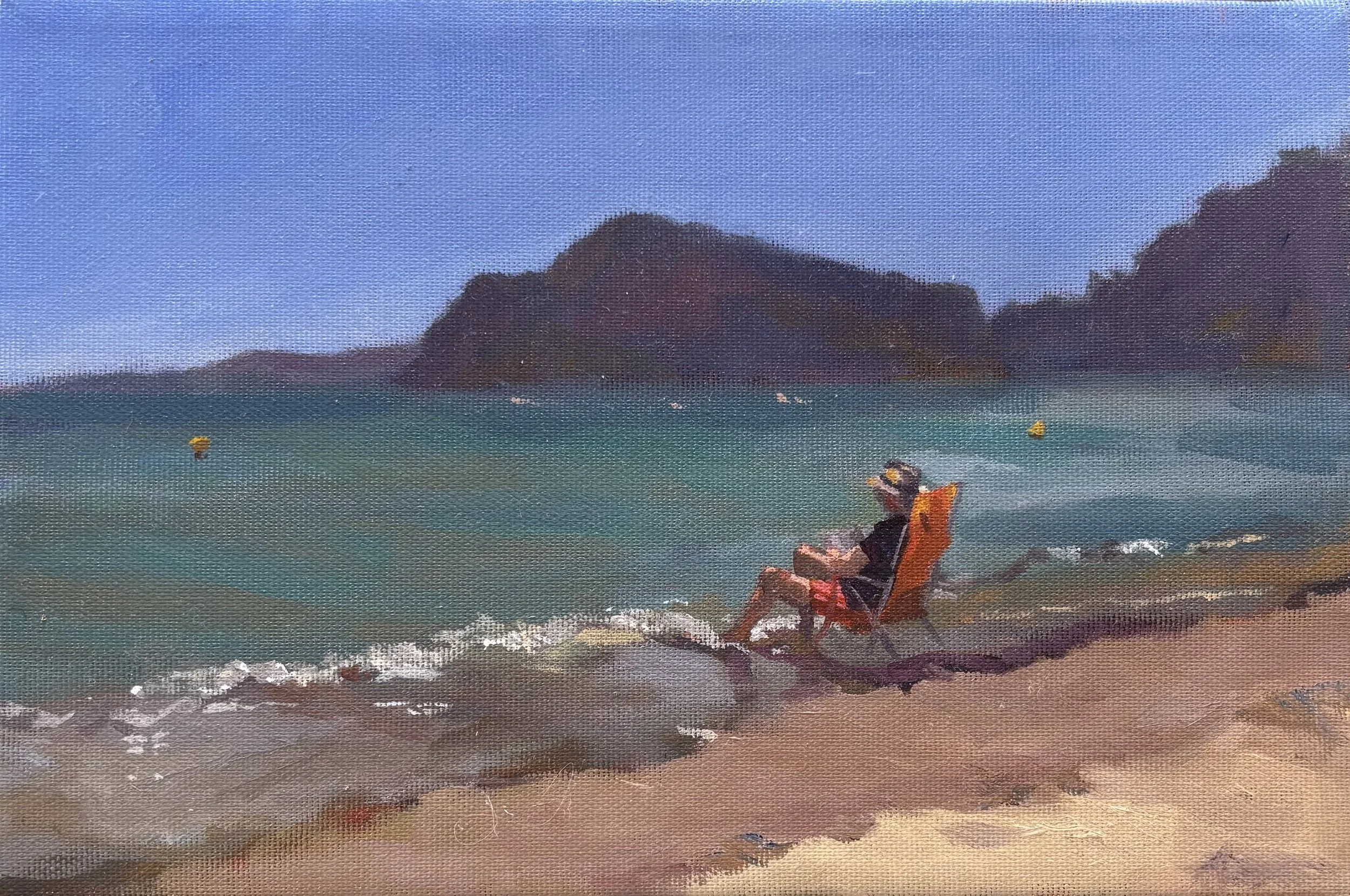 Pieds dans l'Eau, oil on canvas, 25x30cm 2026