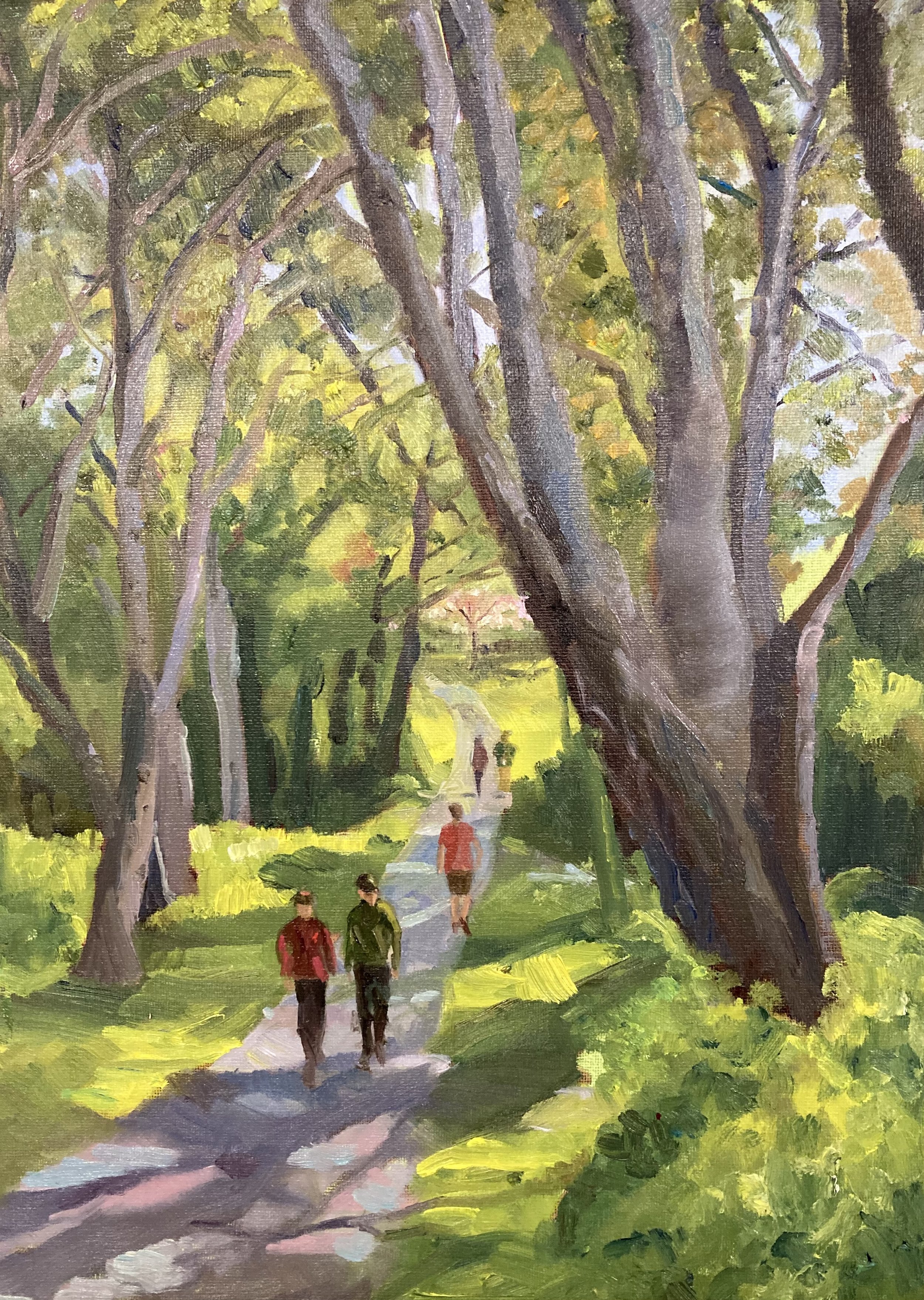 A Walk in the Park, oil on canvas, 30x42cm, 2025