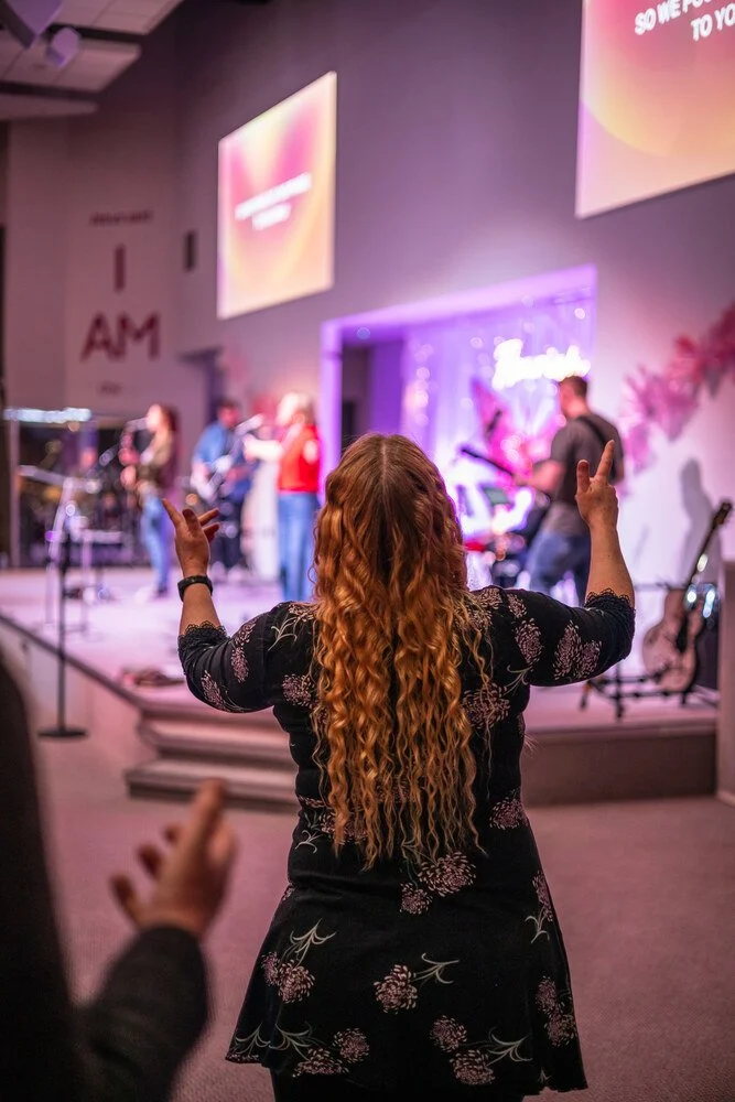 woman listening to music