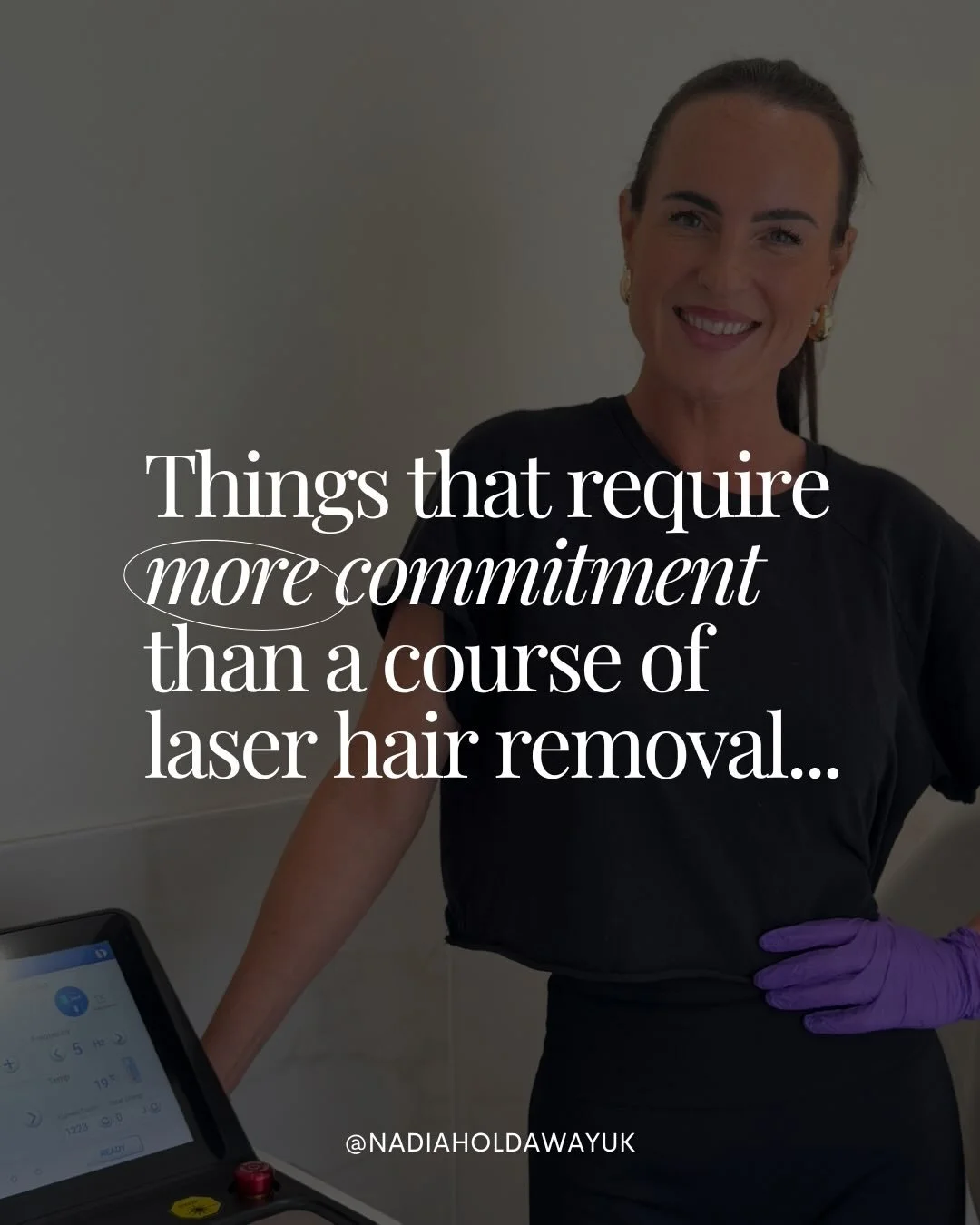 Honestly, some things require far more commitment than a course of laser hair removal 😅

Drinking enough water. Meal prepping. Going to the gym. Ignoring that text you absolutely should not reply to.

The good news? Once your appointments are booked